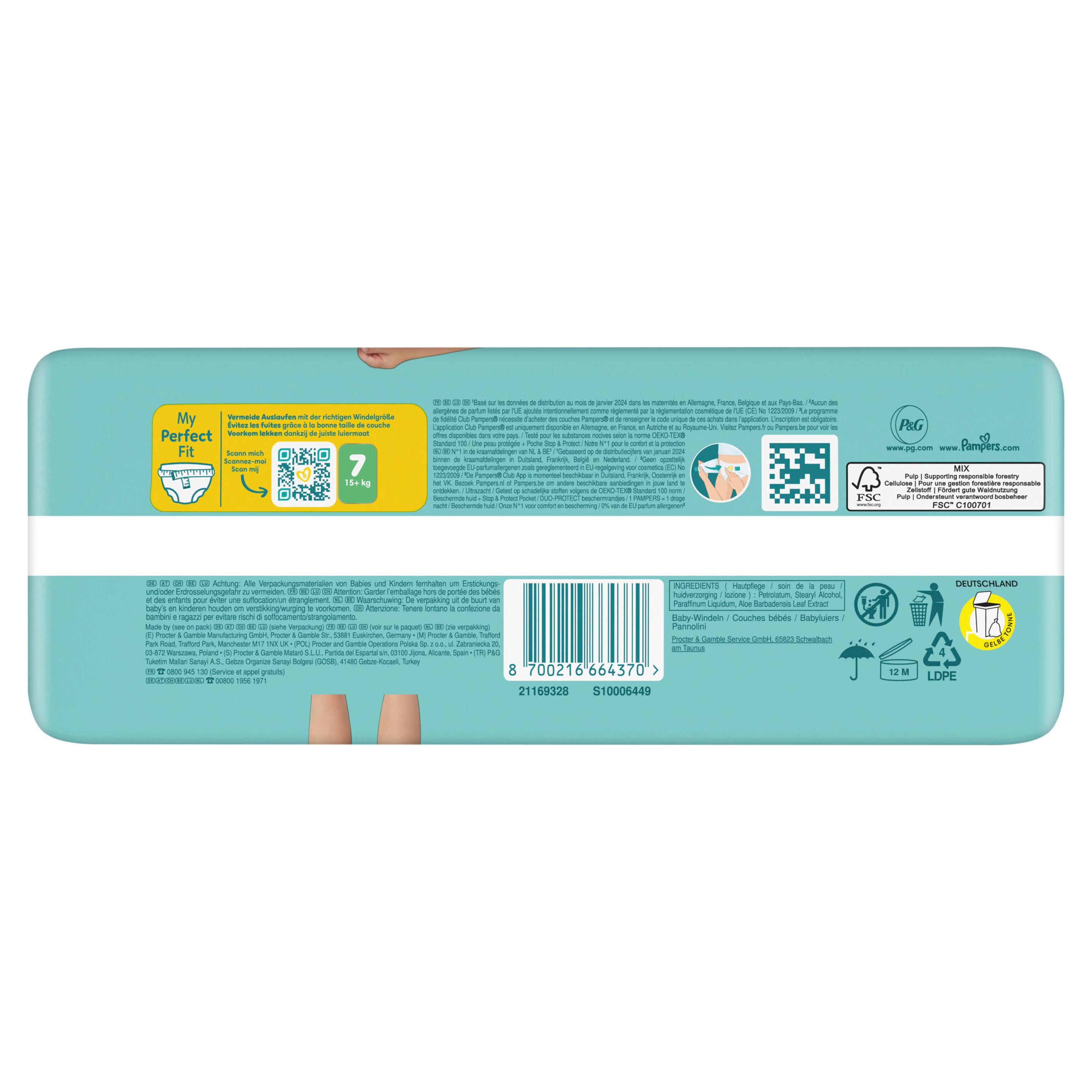 Produktbild Pampers Premium Protection Windeln Gr.7 Extra Large 15+kg Single Pack  12 von 12