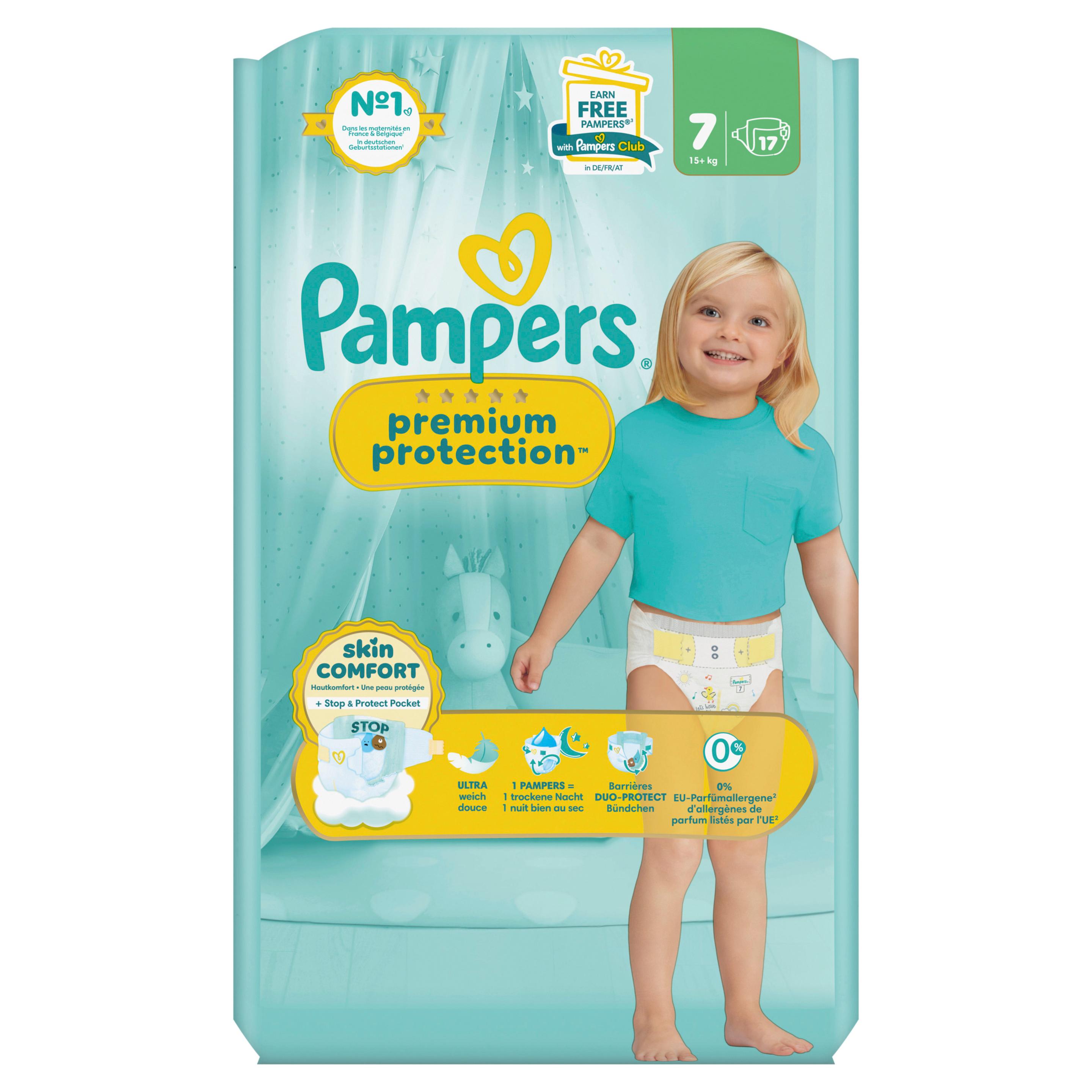 Pampers Premium Protection Windeln Gr.7 Extra Large 15+kg Single Pack 