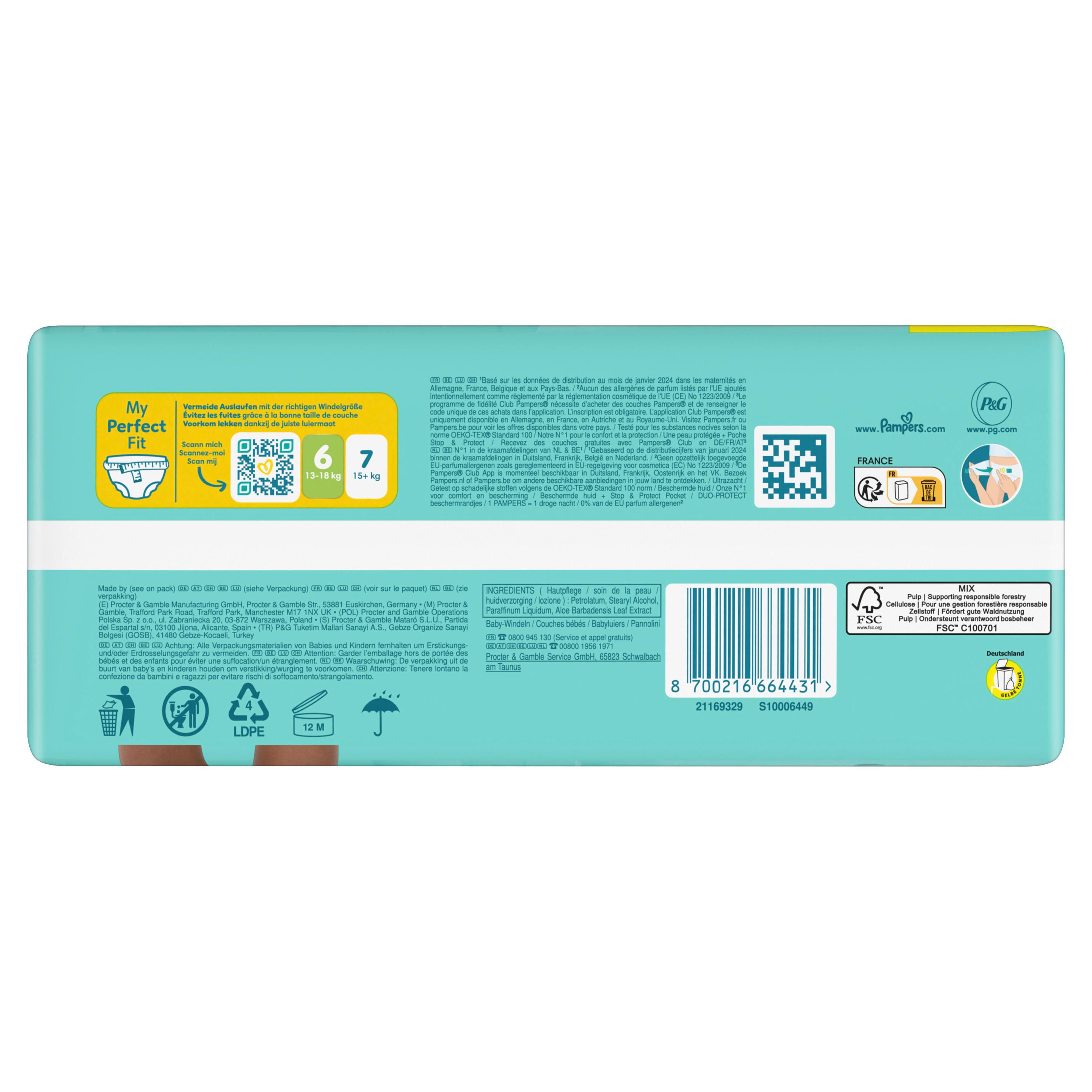 Produktbild Pampers Premium Protection Windeln Gr.6 Extra Large 13-18kg Big Pack  4 von 12