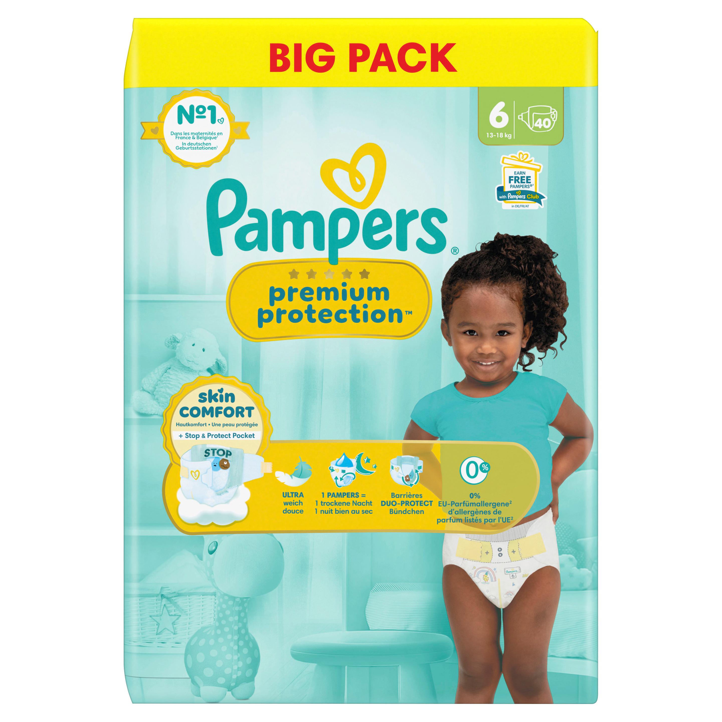 Pampers Premium Protection Windeln Gr.6 Extra Large 13-18kg Big Pack 
