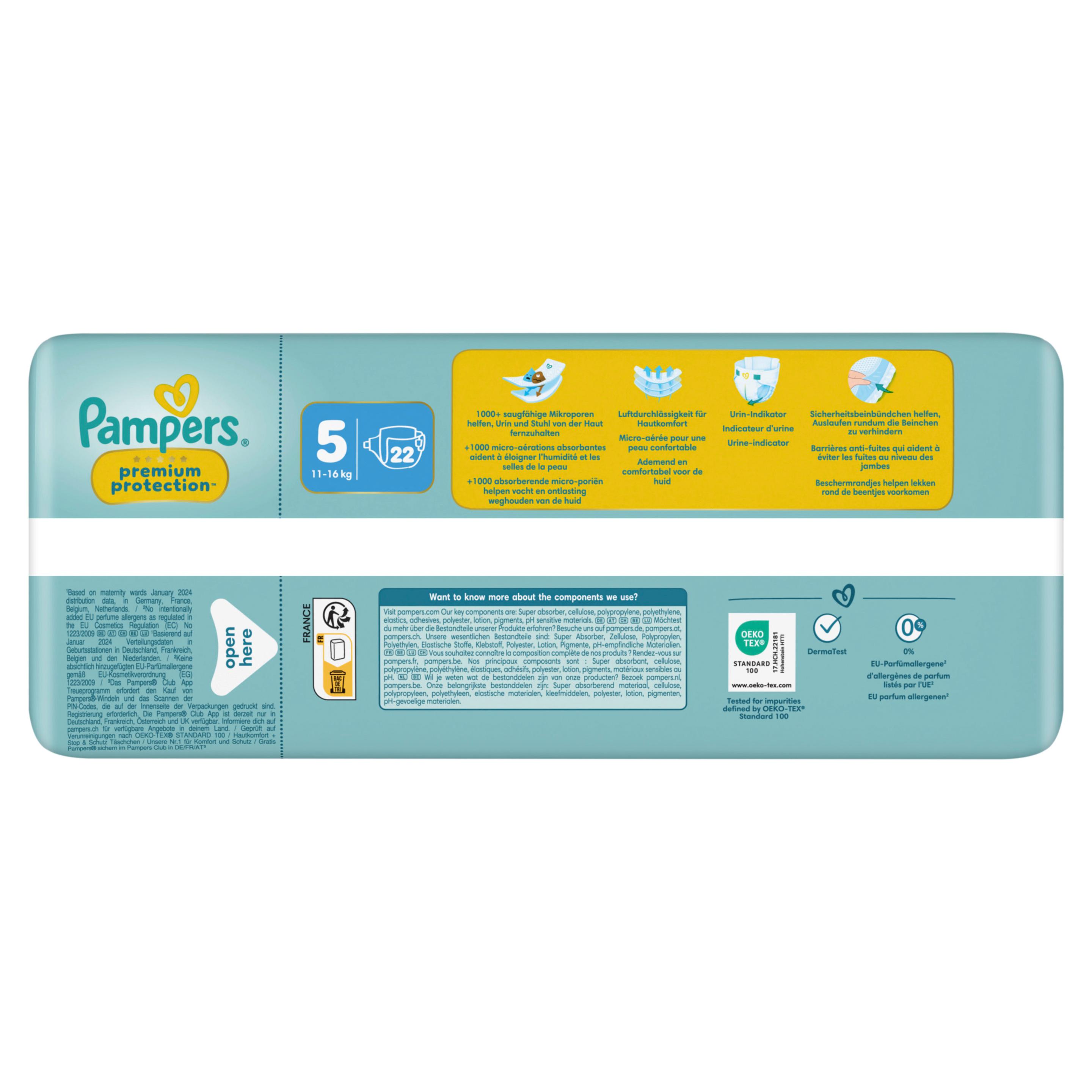 Produktbild Pampers Premium Protection Windeln Gr.5 Junior 11-16kg Single Pack 7 von 12