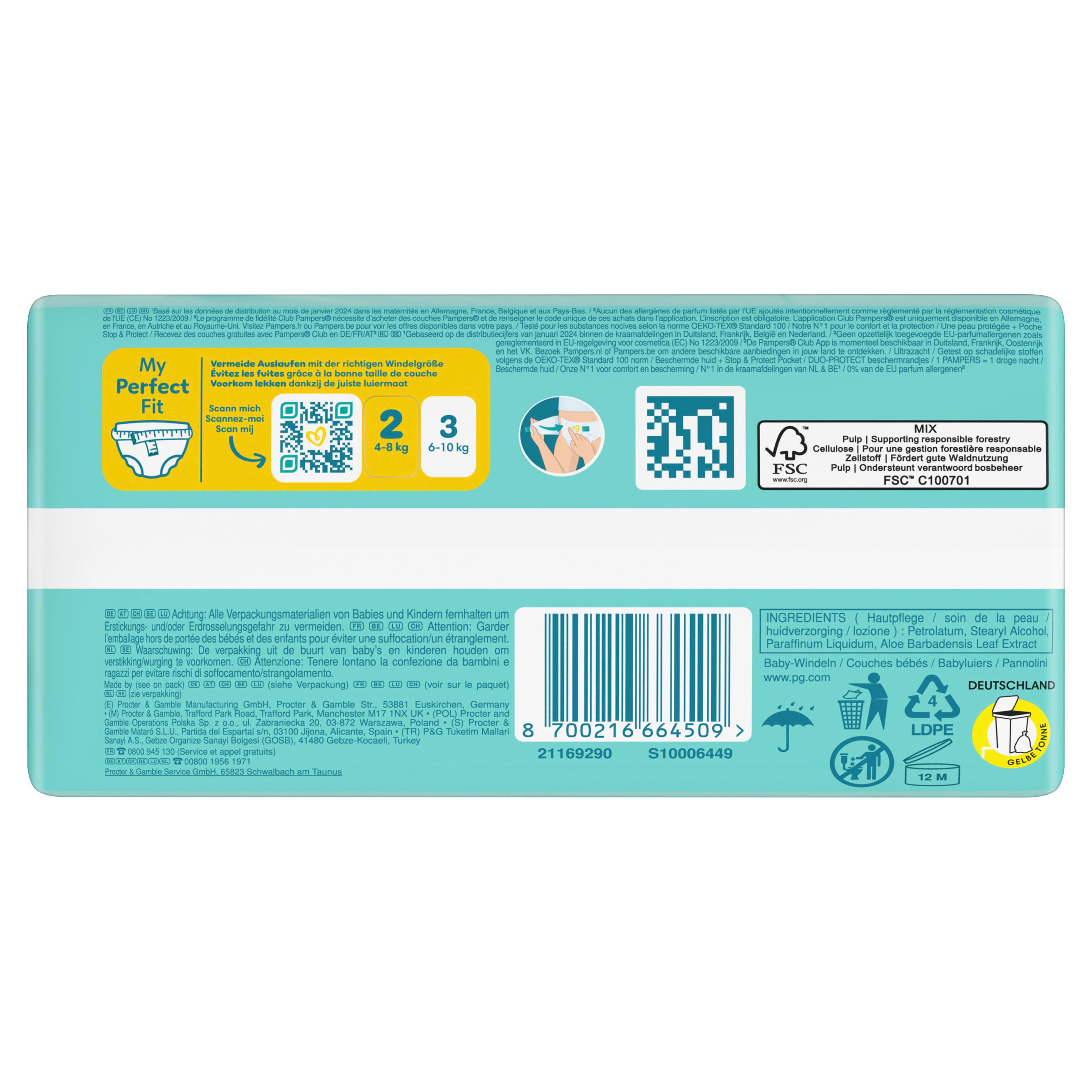 Produktbild Pampers Premium Protection New Baby Windeln Gr.2 Mini 4-8kg Single Pack  6 von 11