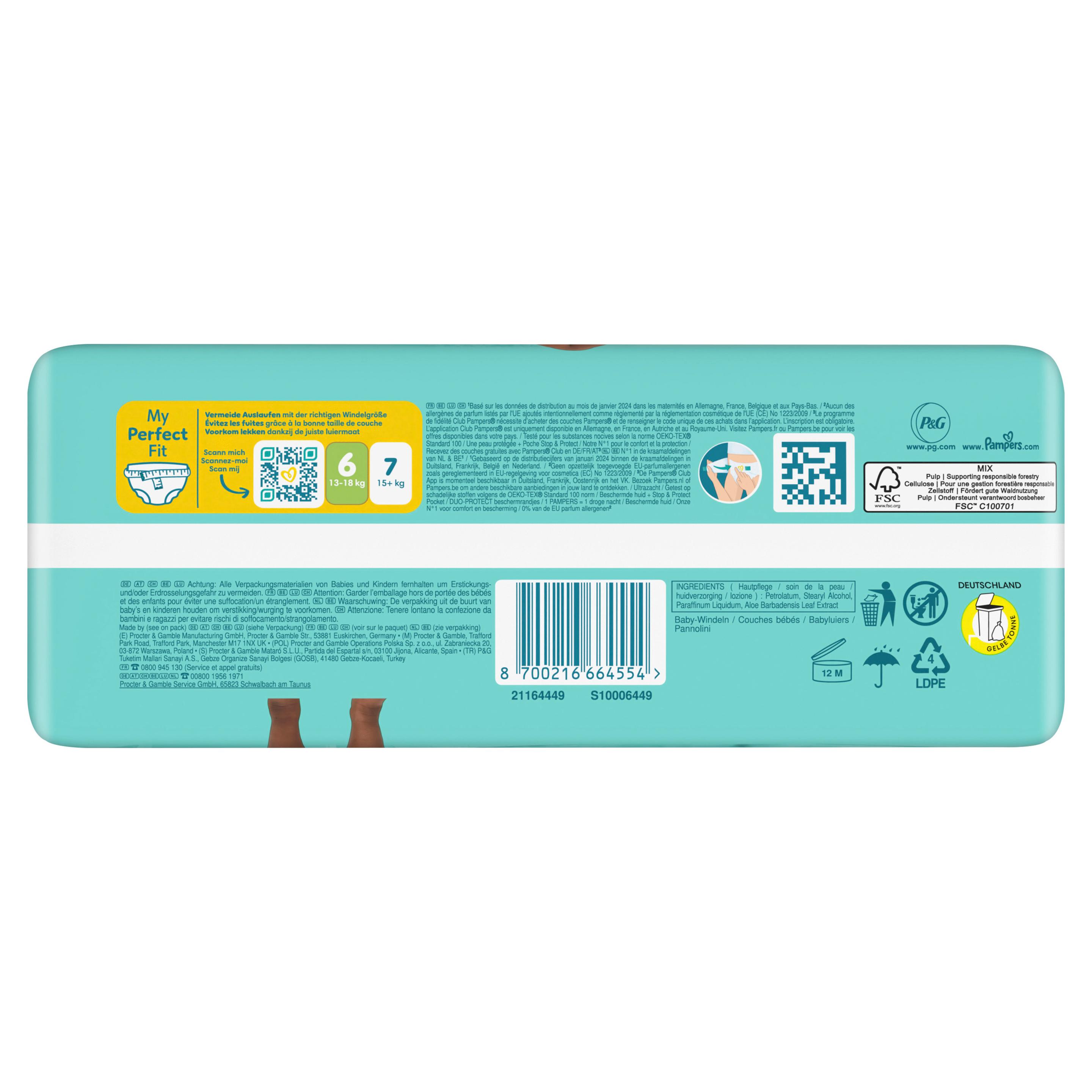 Produktbild Pampers Premium Protection Windeln Gr.6 Extra Large 13+kg Single Pack  9 von 12