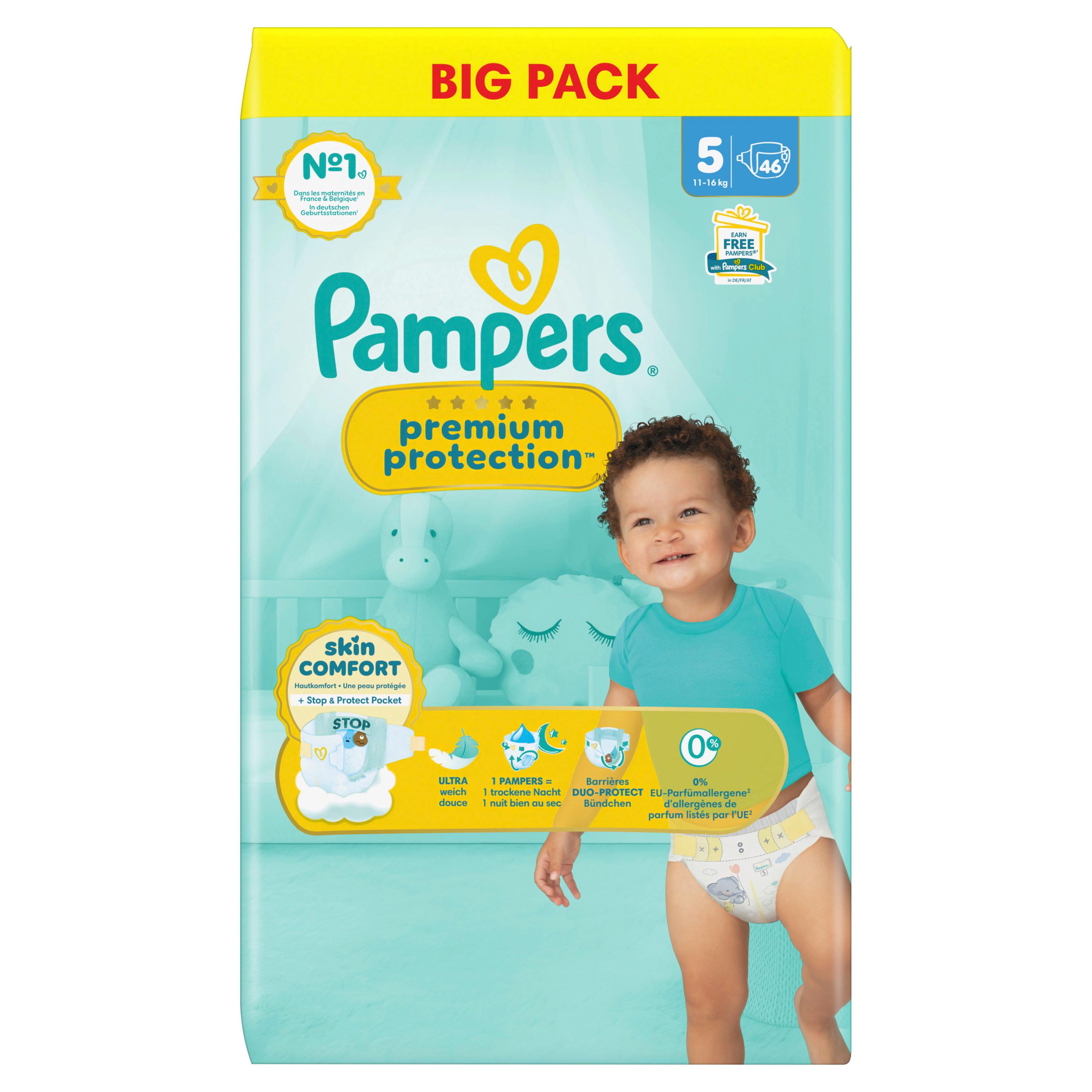 Pampers Premium Protection Windeln Gr.5 Junior 11-16kg Big Pack 