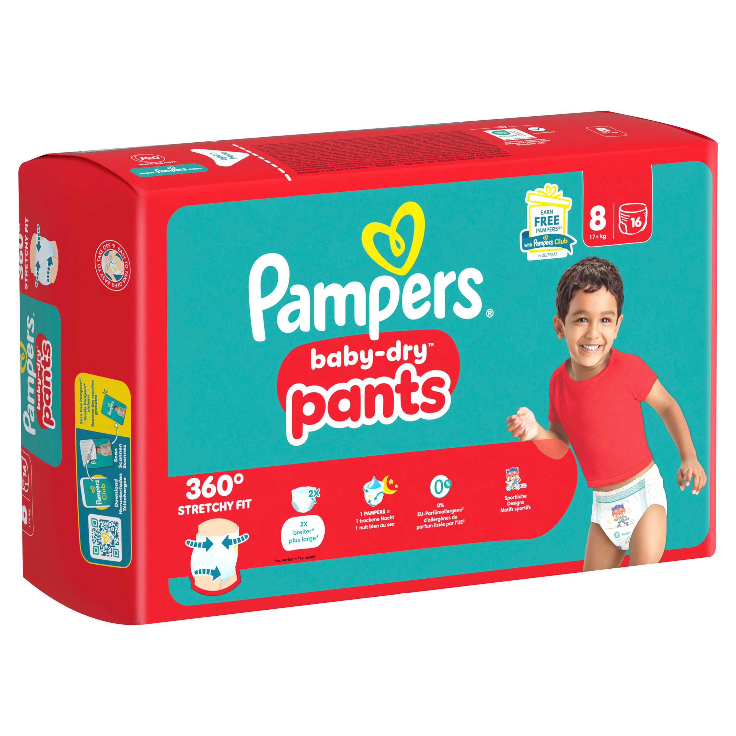 Produktbild Pampers Baby Dry Pants Windeln Gr.8 Extra Large 17+kg Single Pack 4 von 16