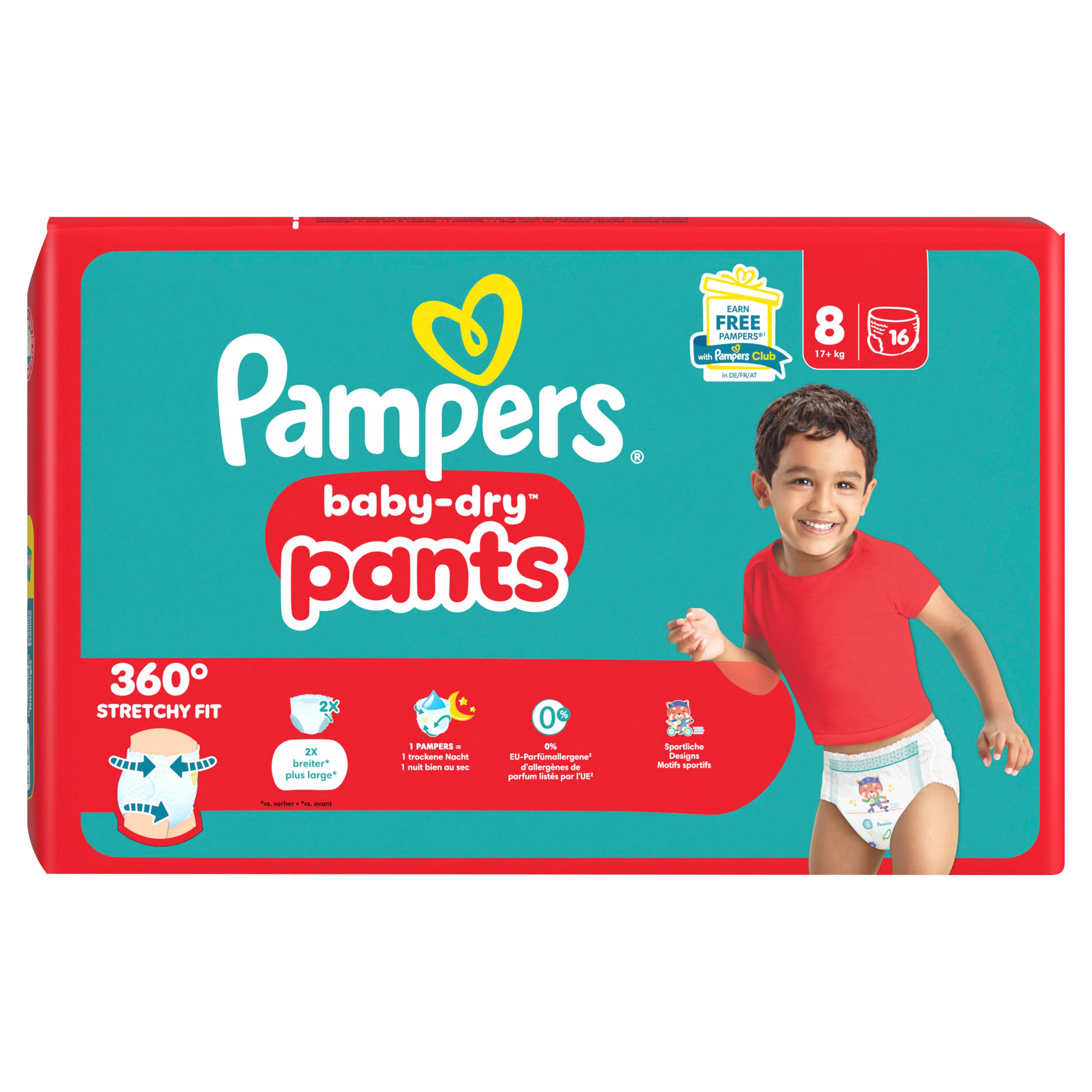 Produktbild Pampers Baby Dry Pants Windeln Gr.8 Extra Large 17+kg Single Pack 3 von 16