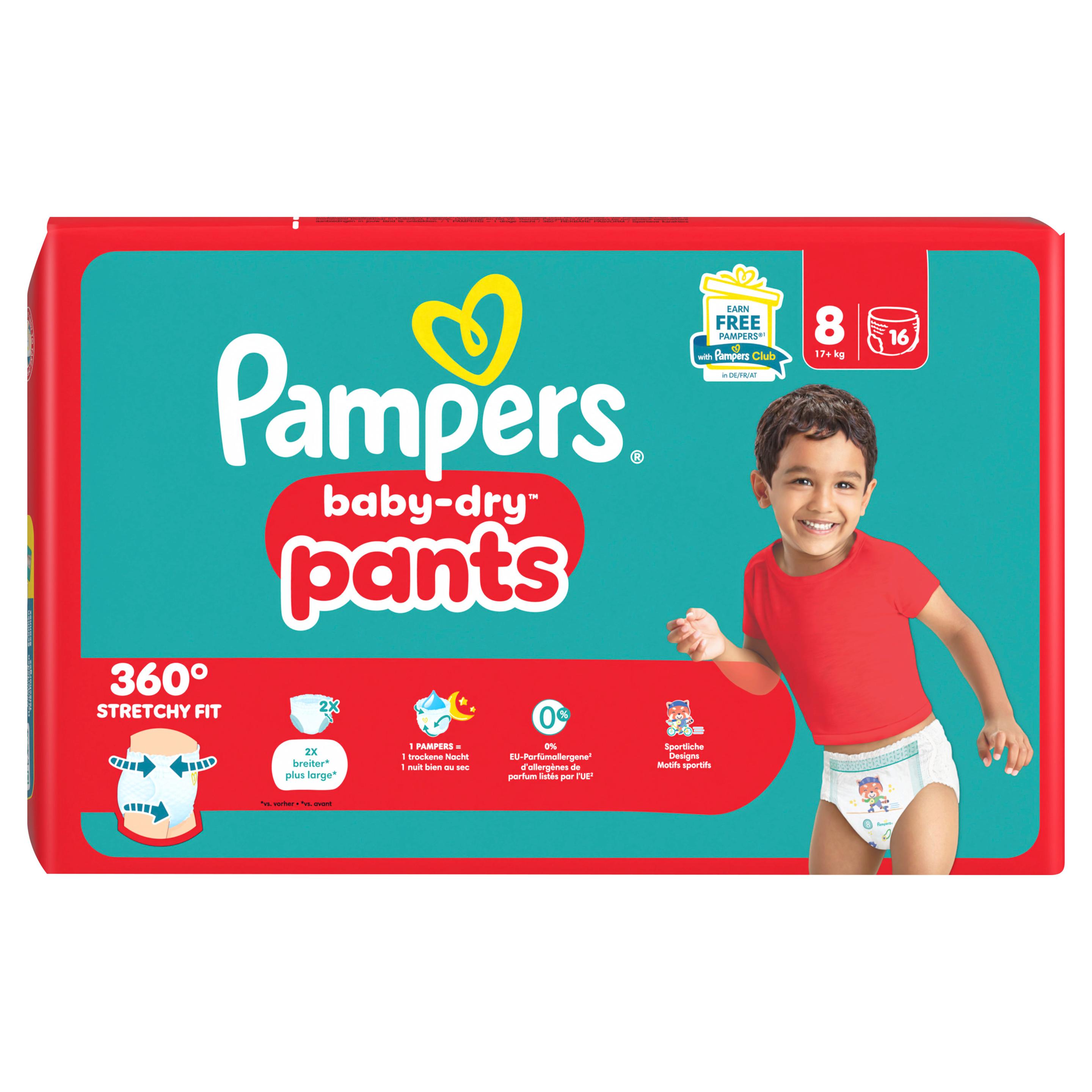 Produktbild Pampers Baby Dry Pants Windeln Gr.8 Extra Large 17+kg Single Pack 2 von 16