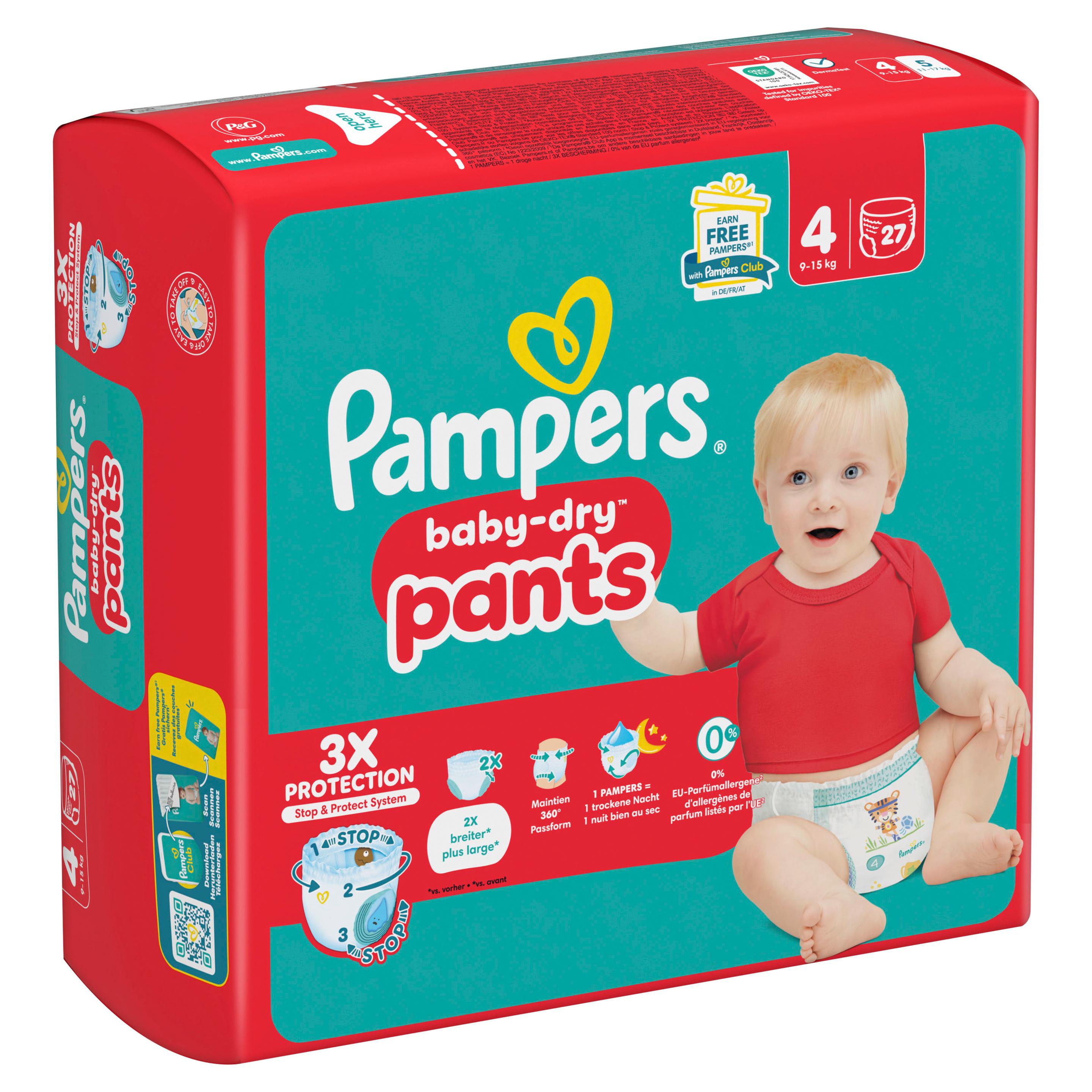 Produktbild Pampers Baby Dry Pants Windeln Gr.4 Maxi 9-15kg Single Pack 3 von 13