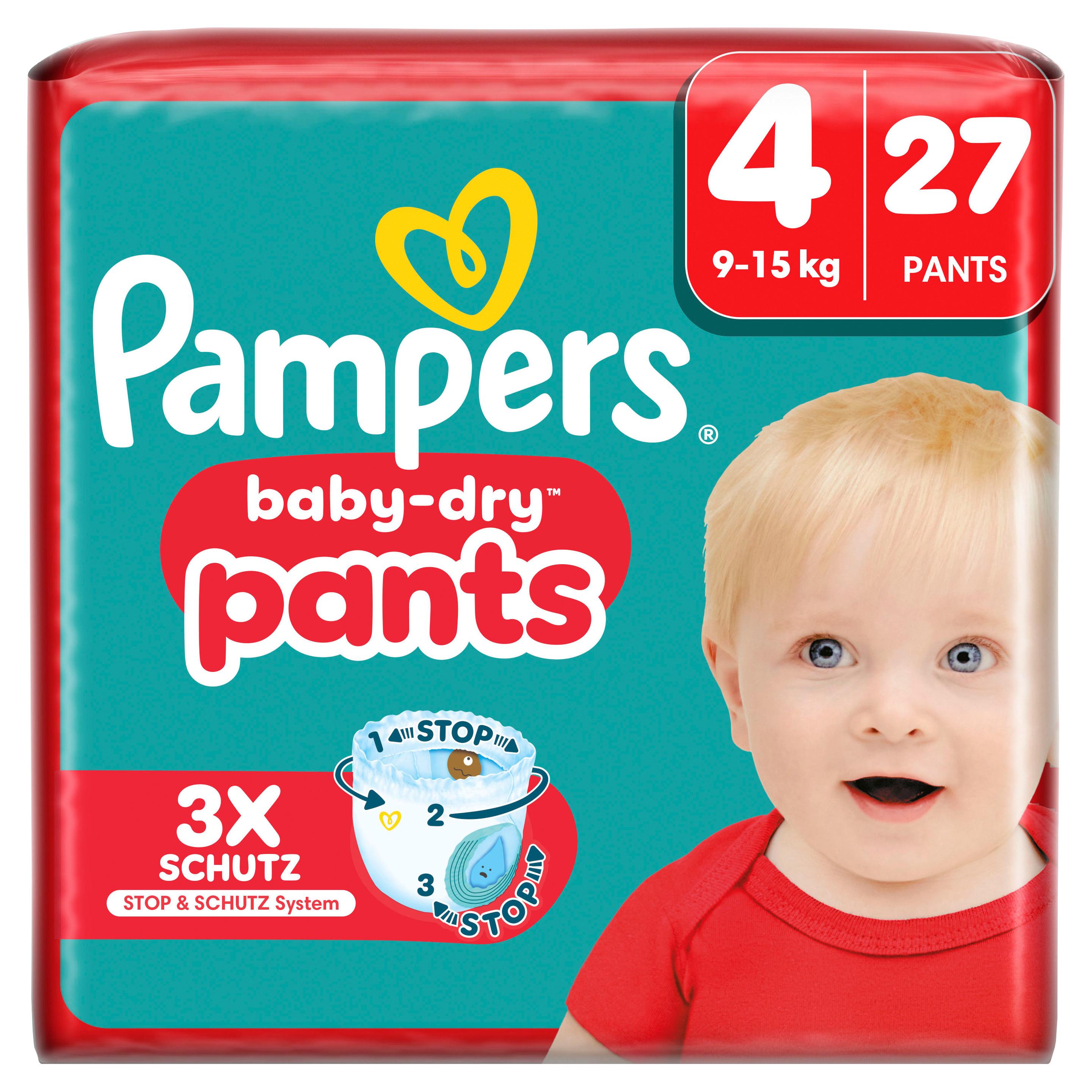 Pampers Baby Dry Pants Windeln Gr.4 Maxi 9-15kg Single Pack