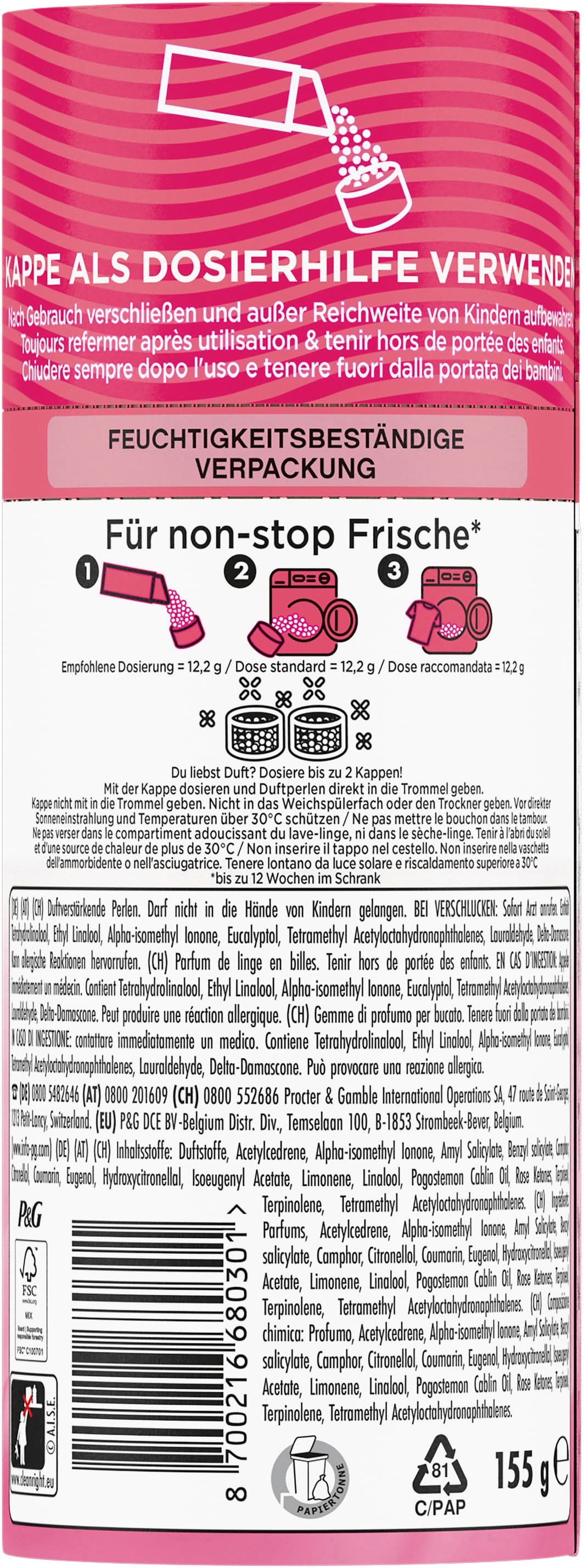 Produktbild Lenor Wäscheparfüm Pfingstrose & Hibiskusblüte  3 von 10