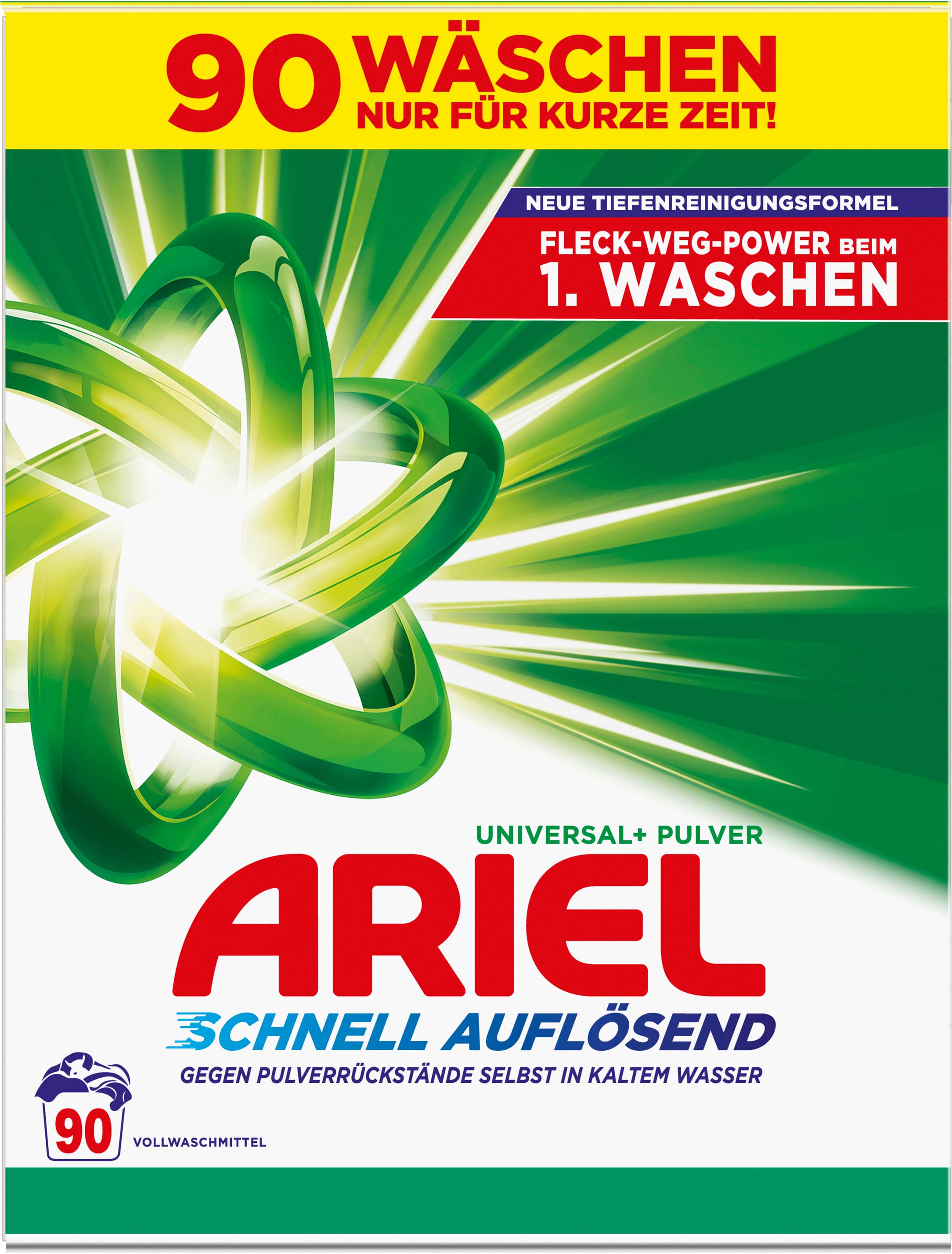Produktbild  Ariel Vollwaschmittel Schnell Auflösendes Universal+ Pulverwaschmittel 90WL 2 von 10