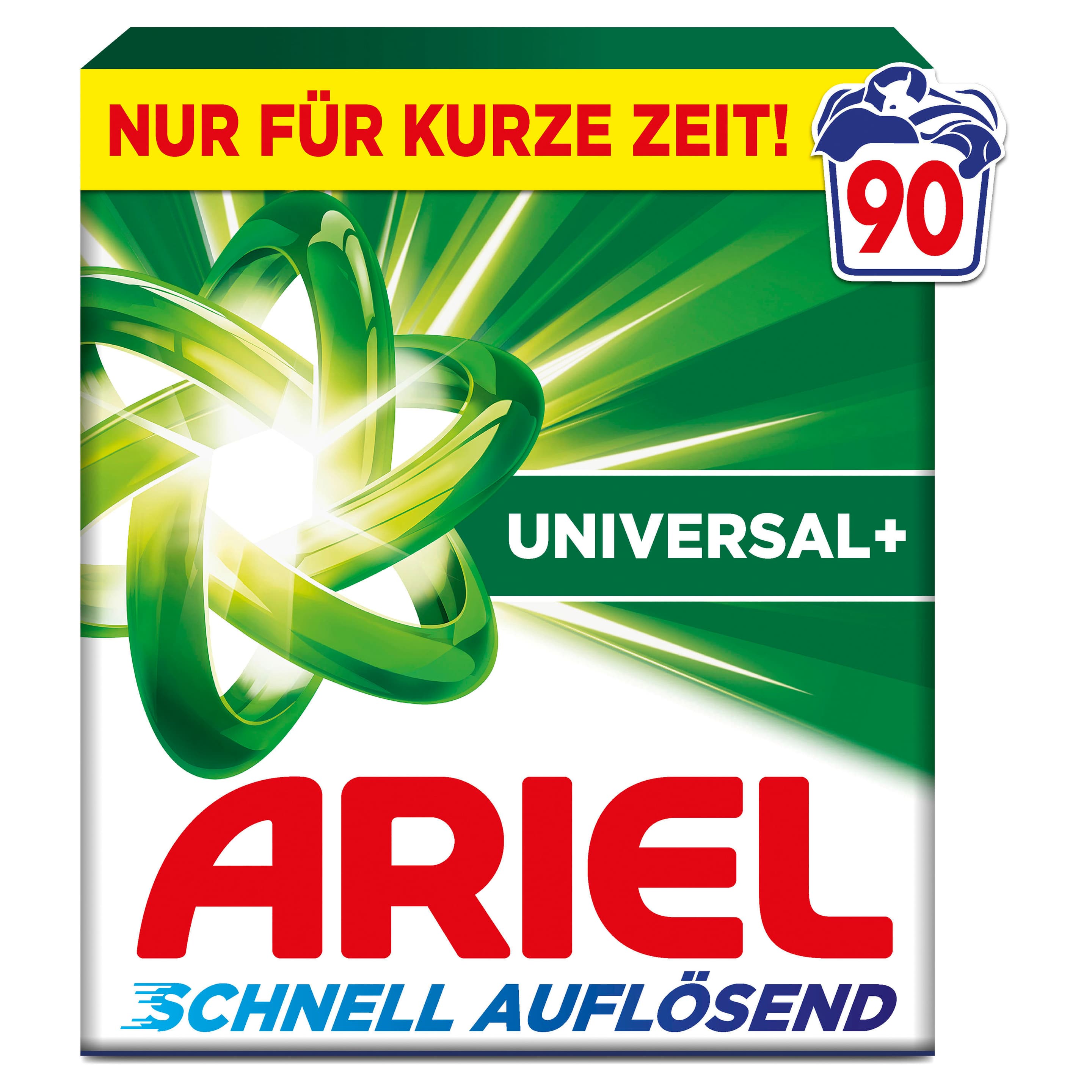  Ariel Vollwaschmittel Schnell Auflösendes Universal+ Pulverwaschmittel 90WL