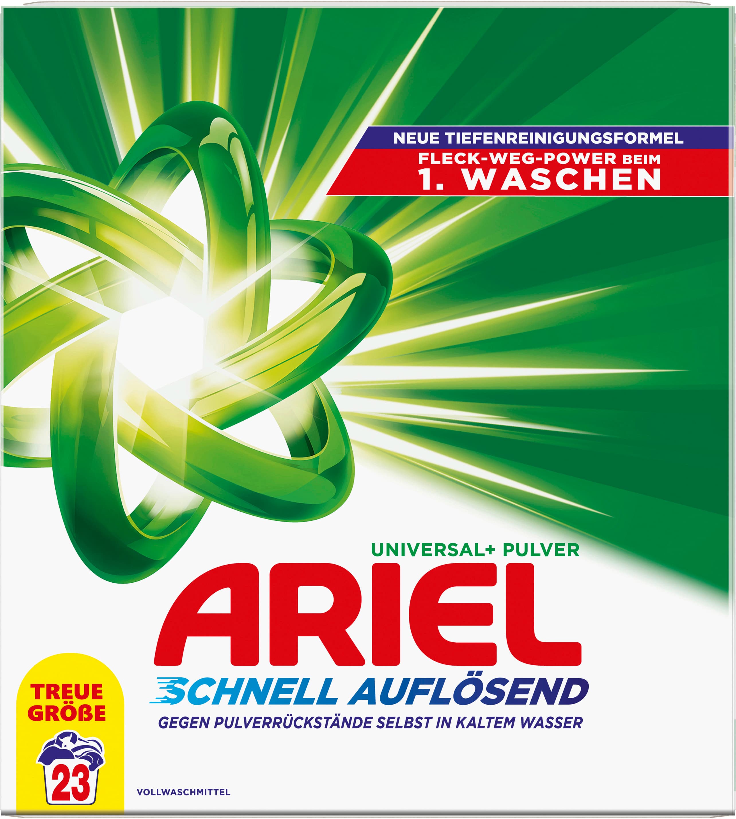 Ariel Vollwaschmittel Schnell Auflösendes Universal+ Pulverwaschmittel 23WL