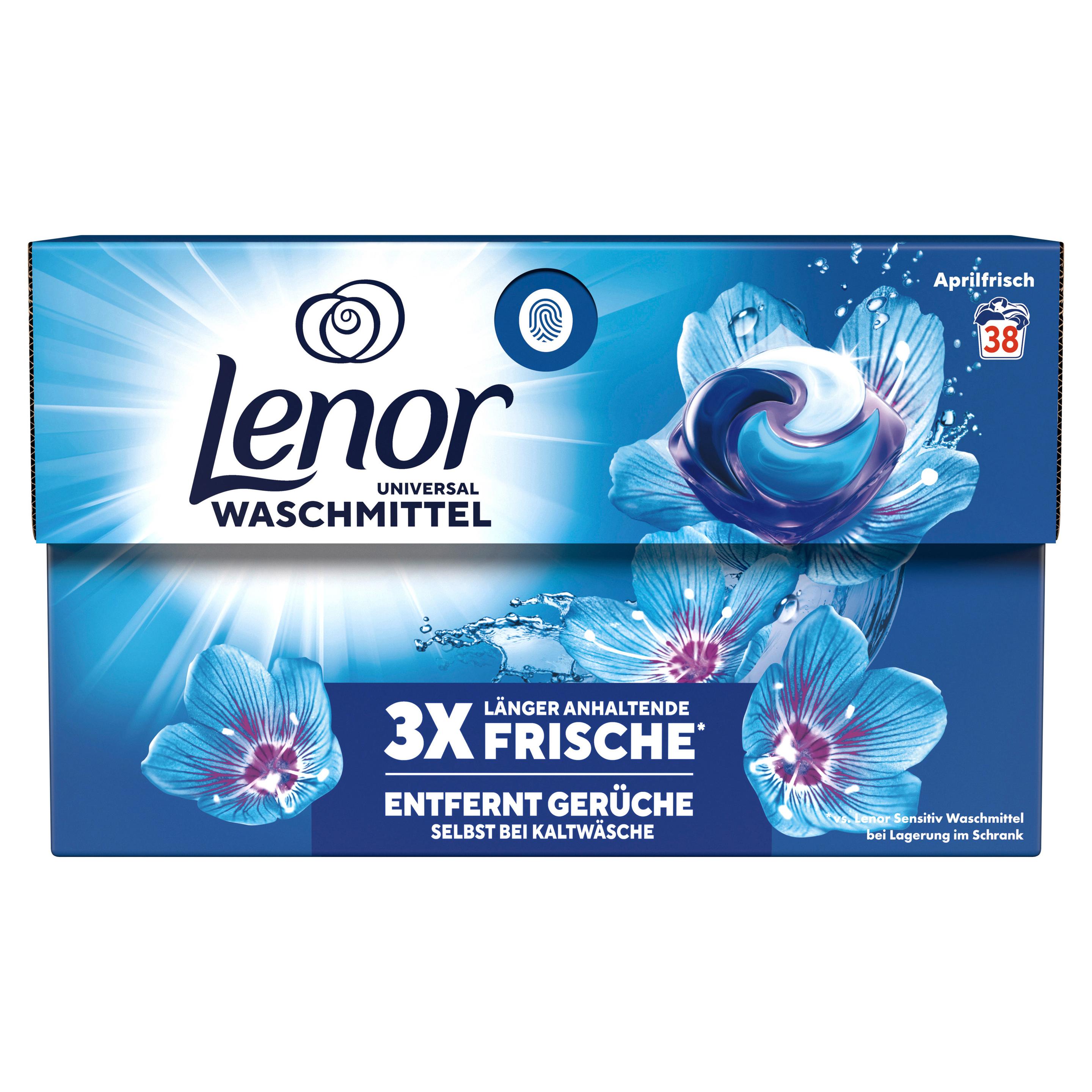 Lenor Vollwaschmittel Flüssig All-in-1 Pods Aprilfrisch 