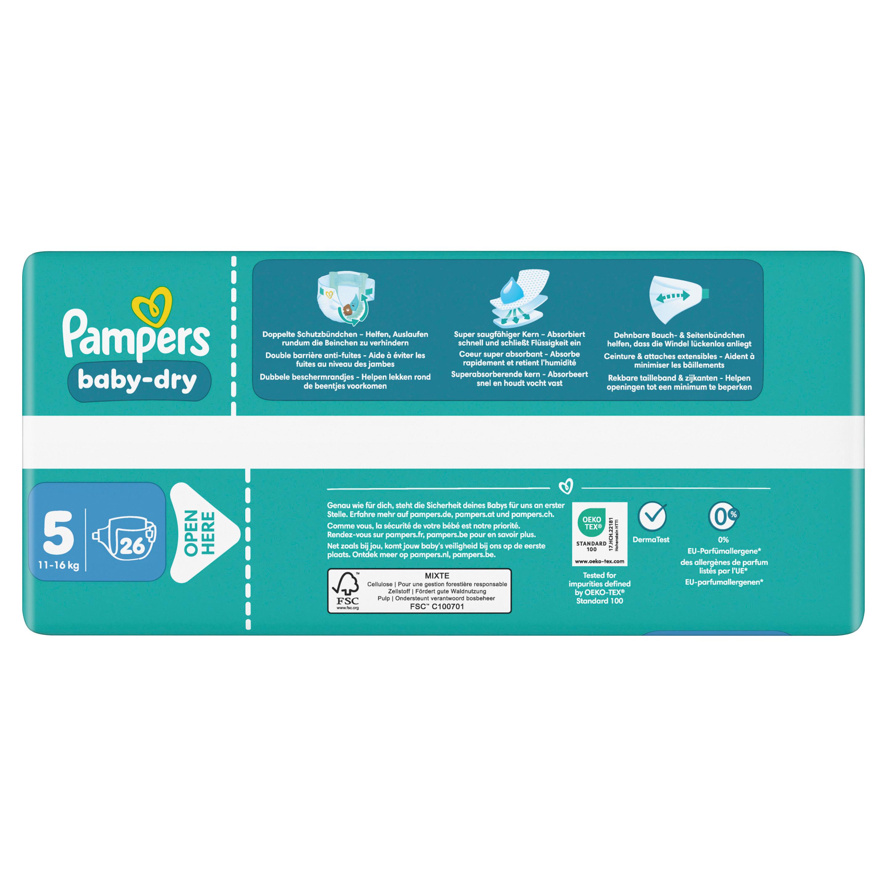 Produktbild Pampers Baby Dry Windeln Gr.5 Junior 11-16kg Single Pack  8 von 14