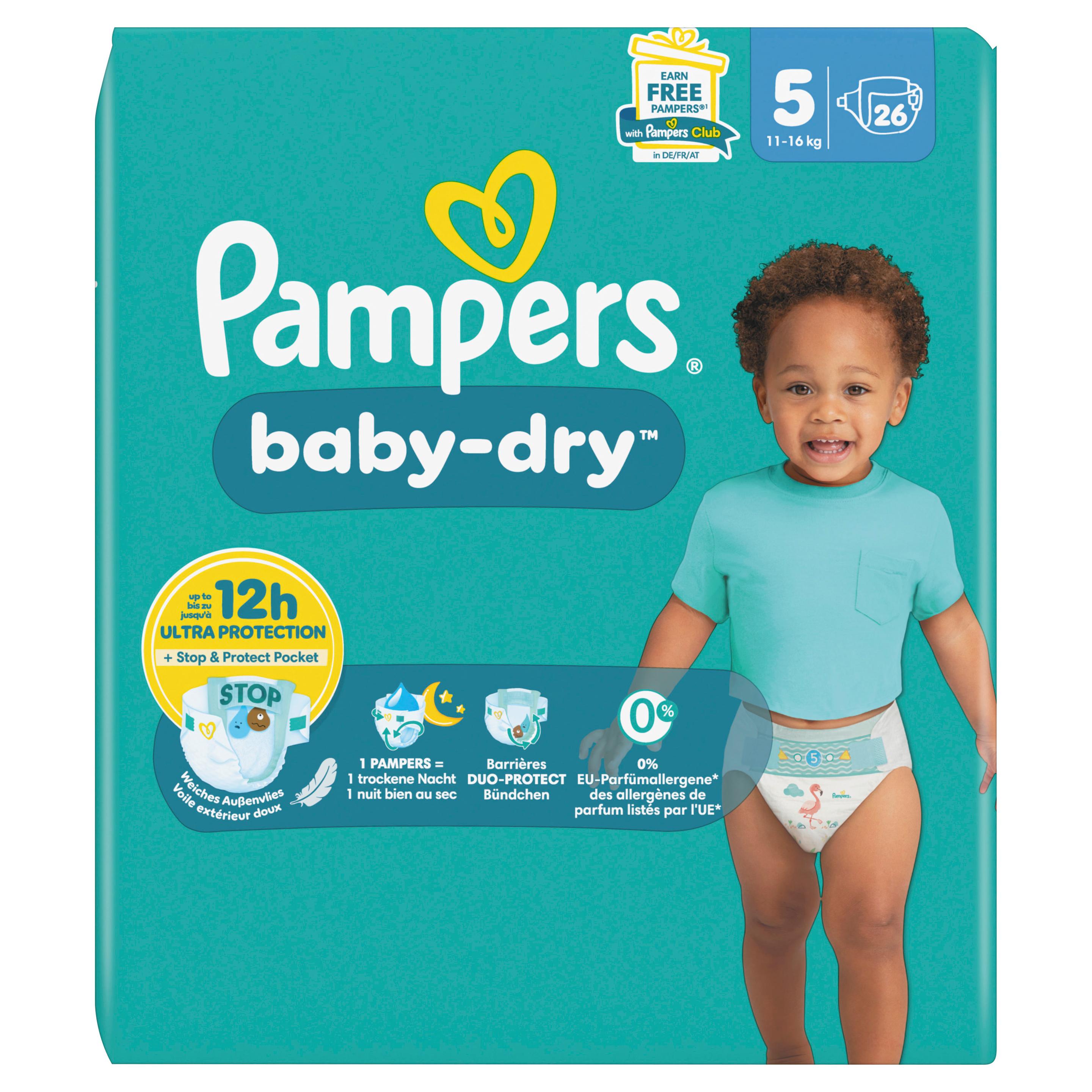 Pampers Baby Dry Windeln Gr.5 Junior 11-16kg Single Pack 