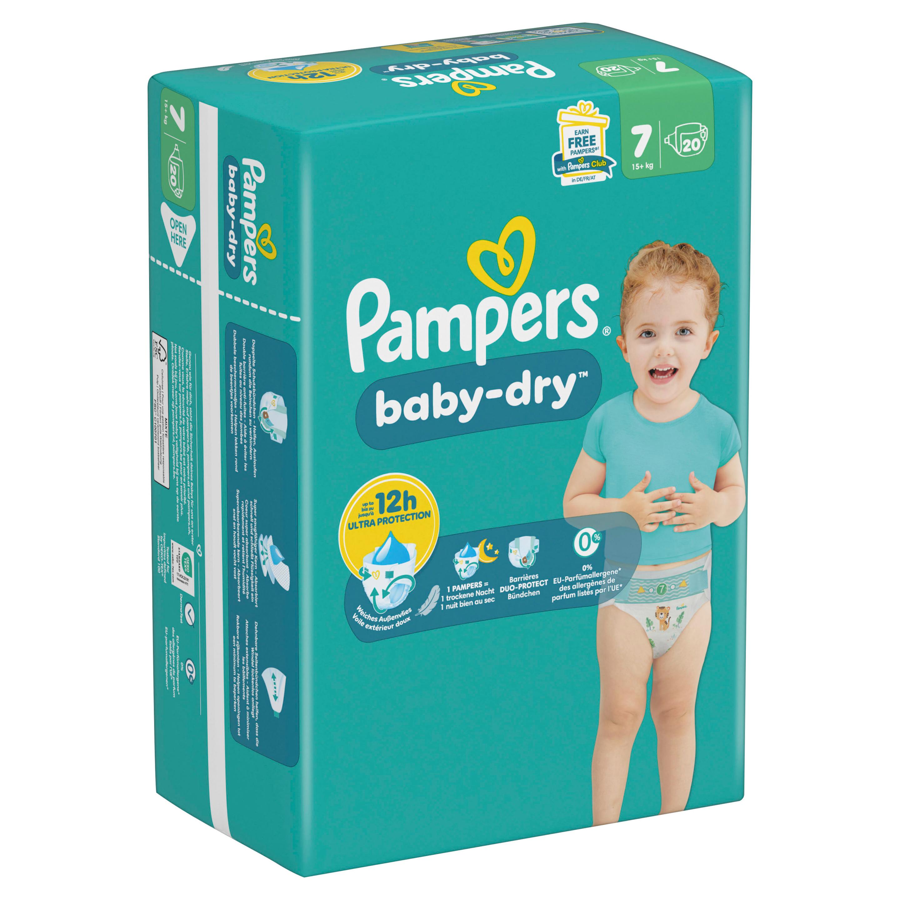 Produktbild Pampers Baby Dry Windeln Gr.7 Extra Large 15+kg Single Pack  13 von 26