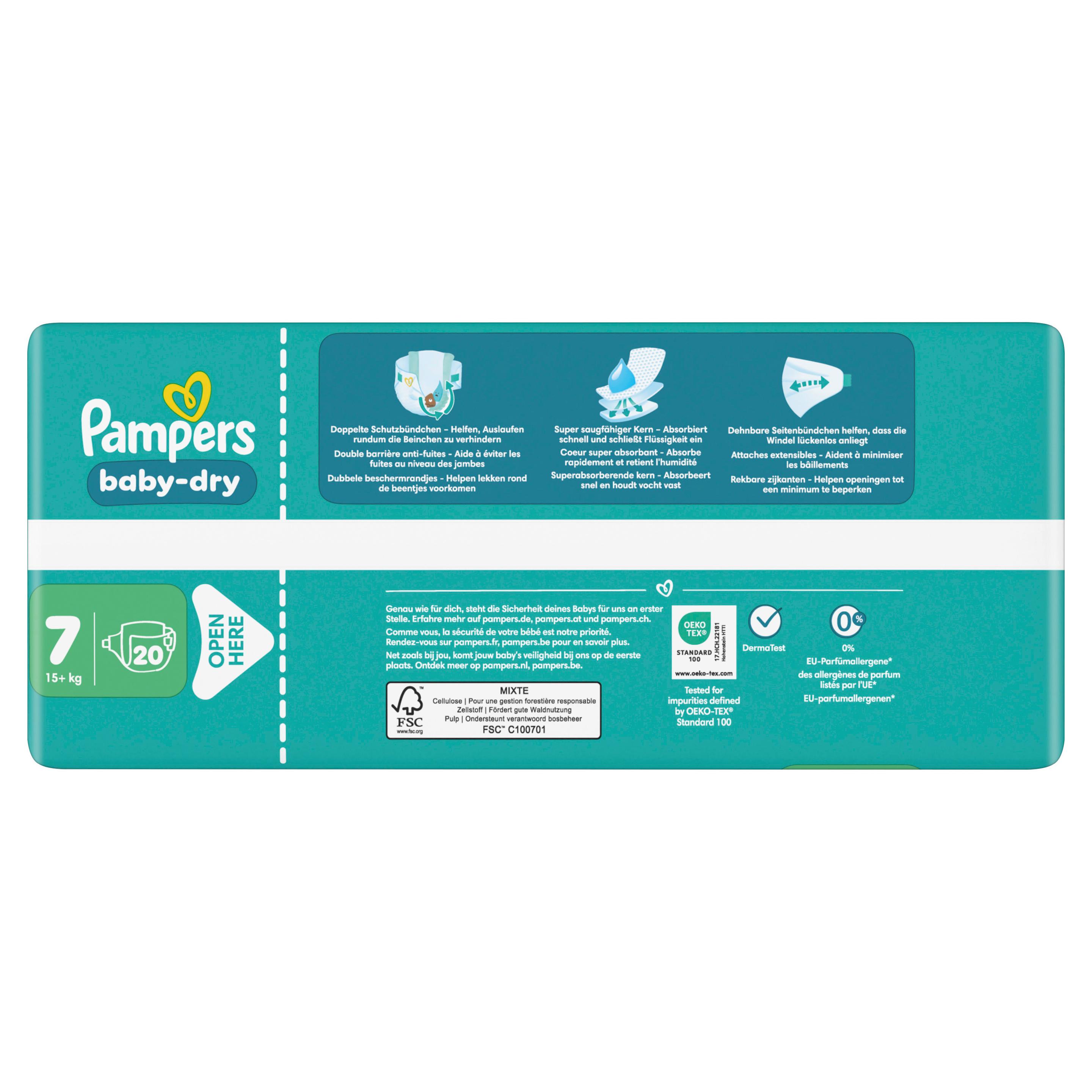 Produktbild Pampers Baby Dry Windeln Gr.7 Extra Large 15+kg Single Pack  18 von 26