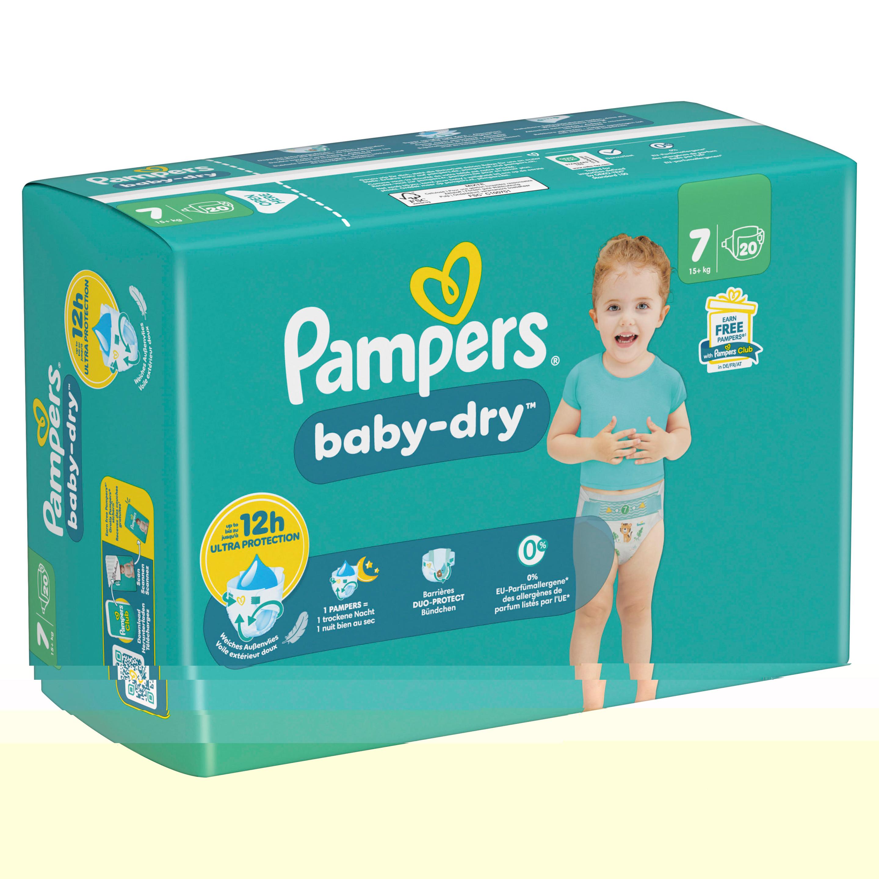 Produktbild Pampers Baby Dry Windeln Gr.7 Extra Large 15+kg Single Pack  2 von 26