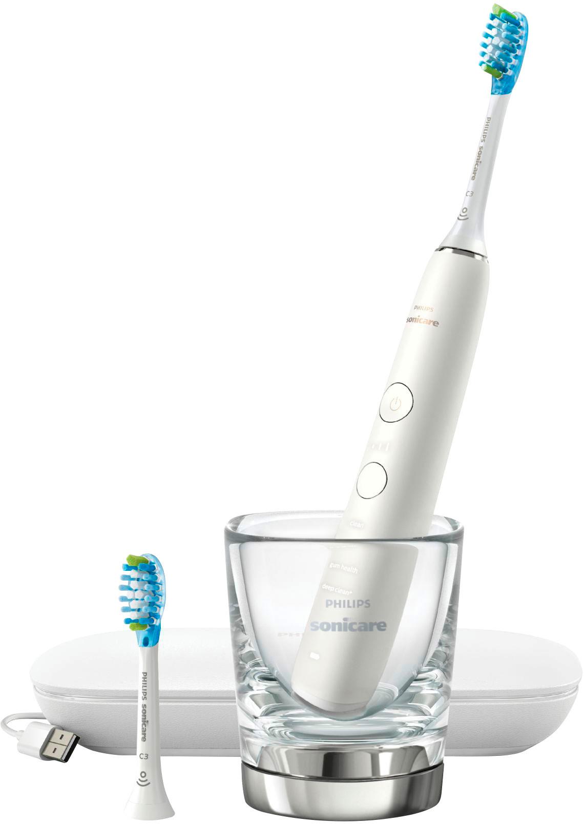 Produktbild PHILIPS Sonicare DiamondClean 9000 Elektrische Schallzahnbürste mit App, weiß, HX9913/16 3 von 8