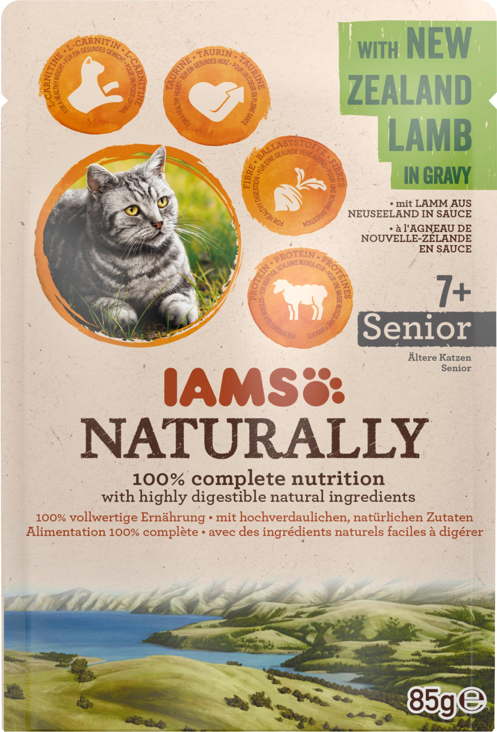 IAMS Naturally Katzentrockenfutter Senior Lamm