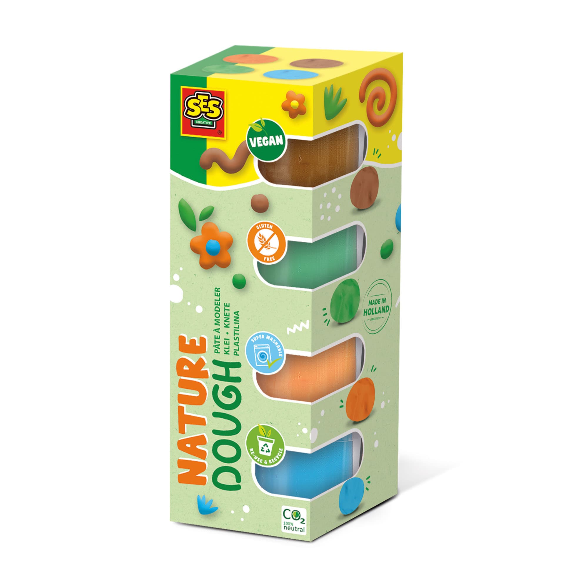 SES Creative - Feel good Knete - Nature (4x90gr)