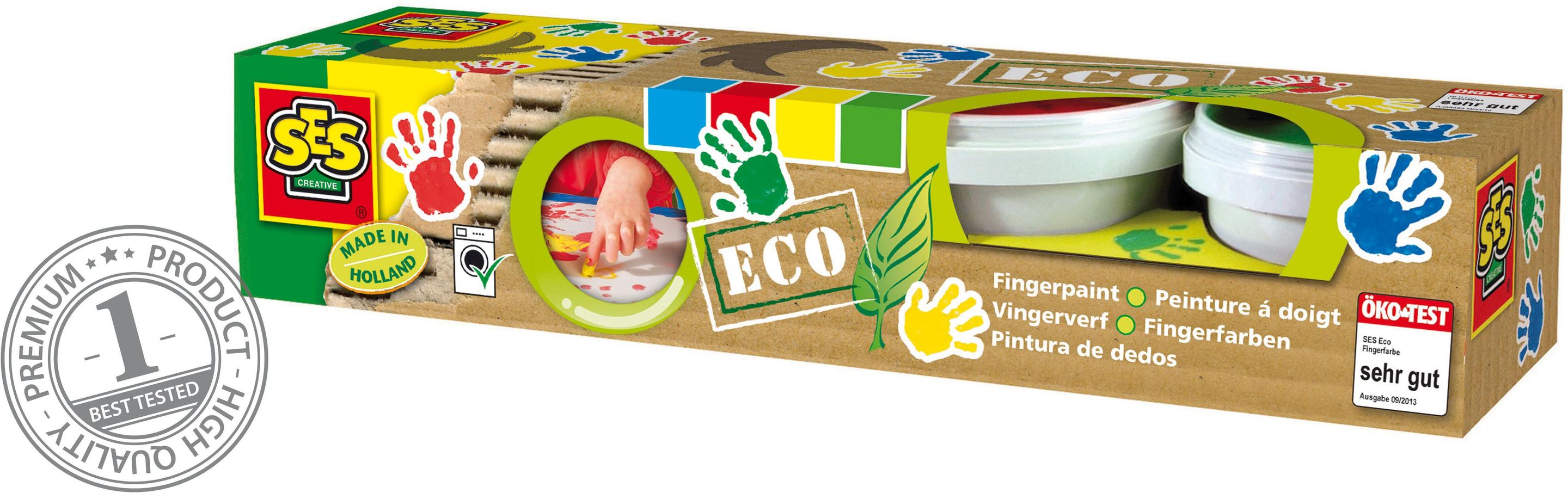 SES Creative - Eco Fingerfarbe 4 Farben