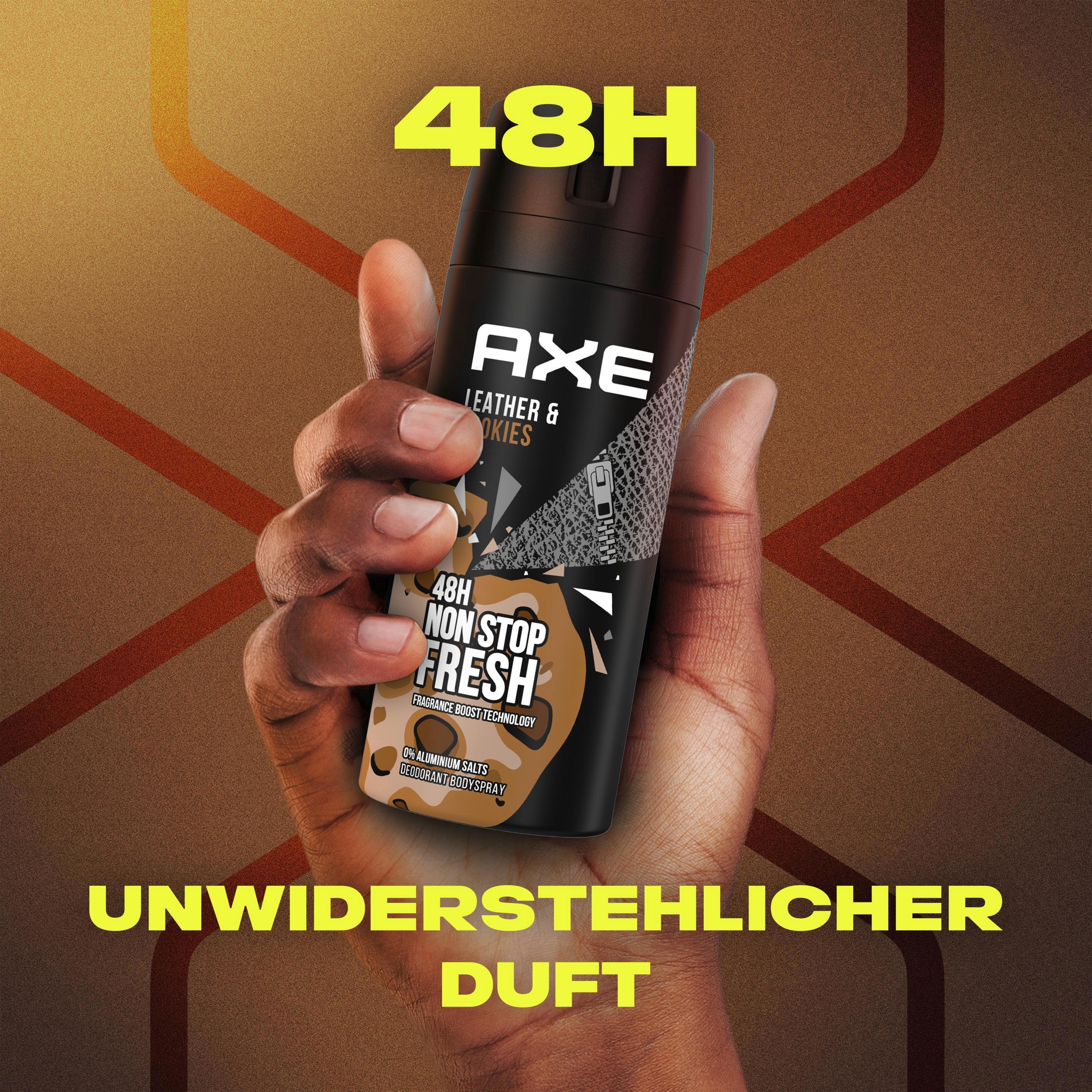 Produktbild AXE Bodyspray Collision Leather&Cookies ohne Aluminiumsalze 5 von 9