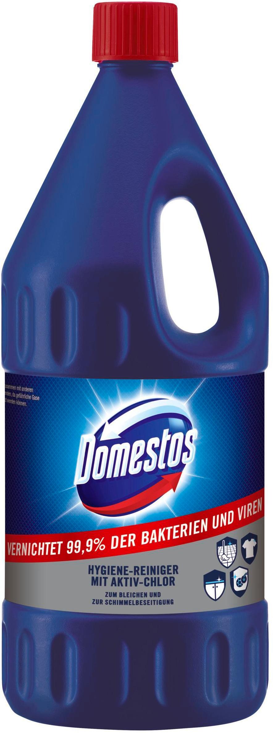 Domestos Hygiene-Reiniger mit Aktiv-Chlor effiziente Schimmelbeseitigung