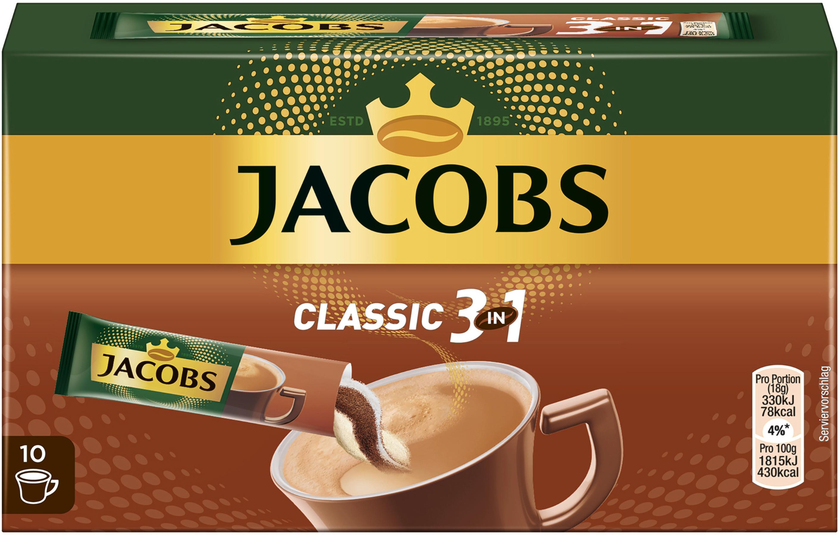 Jacobs Classic 3 in 1 Kaffee Instant Sticks
