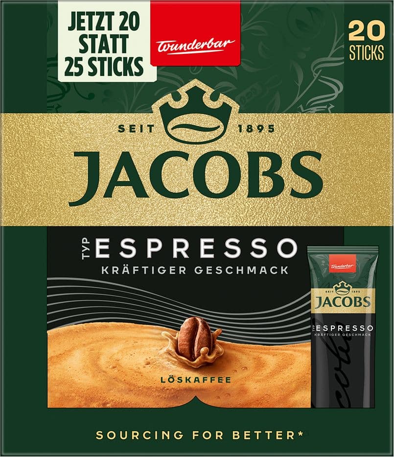 JACOBS Espresso Eintassenportion Sticks