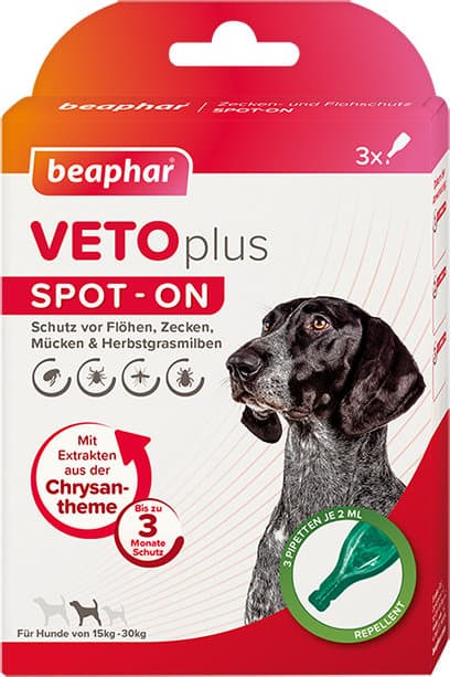 beaphar Hundepflege VETOplus SPOT-ON für mittelgroße Hunde