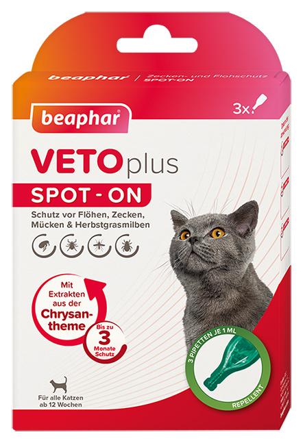 beaphar VETOplus Spot-On Katzen ab 12 Wochen Insektenschutzmittel