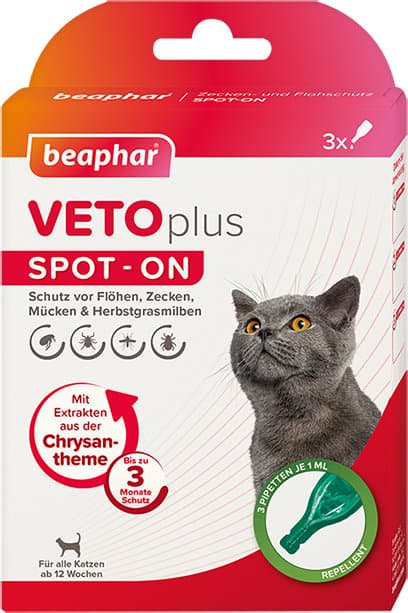 beaphar Katzenzubehör VETOplus SPOT-ON für Katzen
