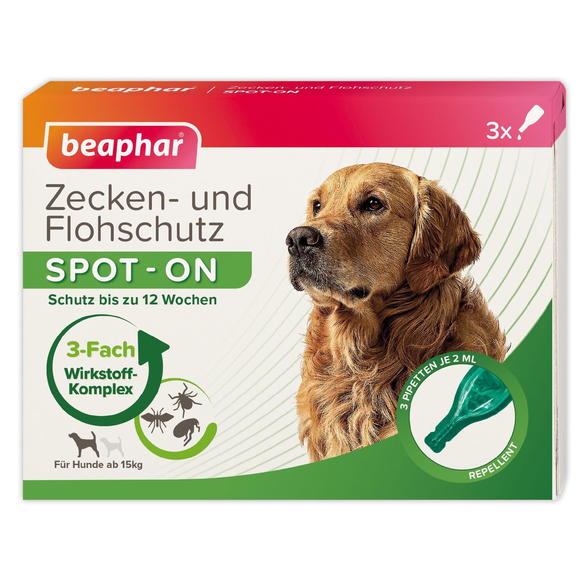 beaphar Hundezubehör Spot On* 3 x 2 ml große Hunde ab 15 kg