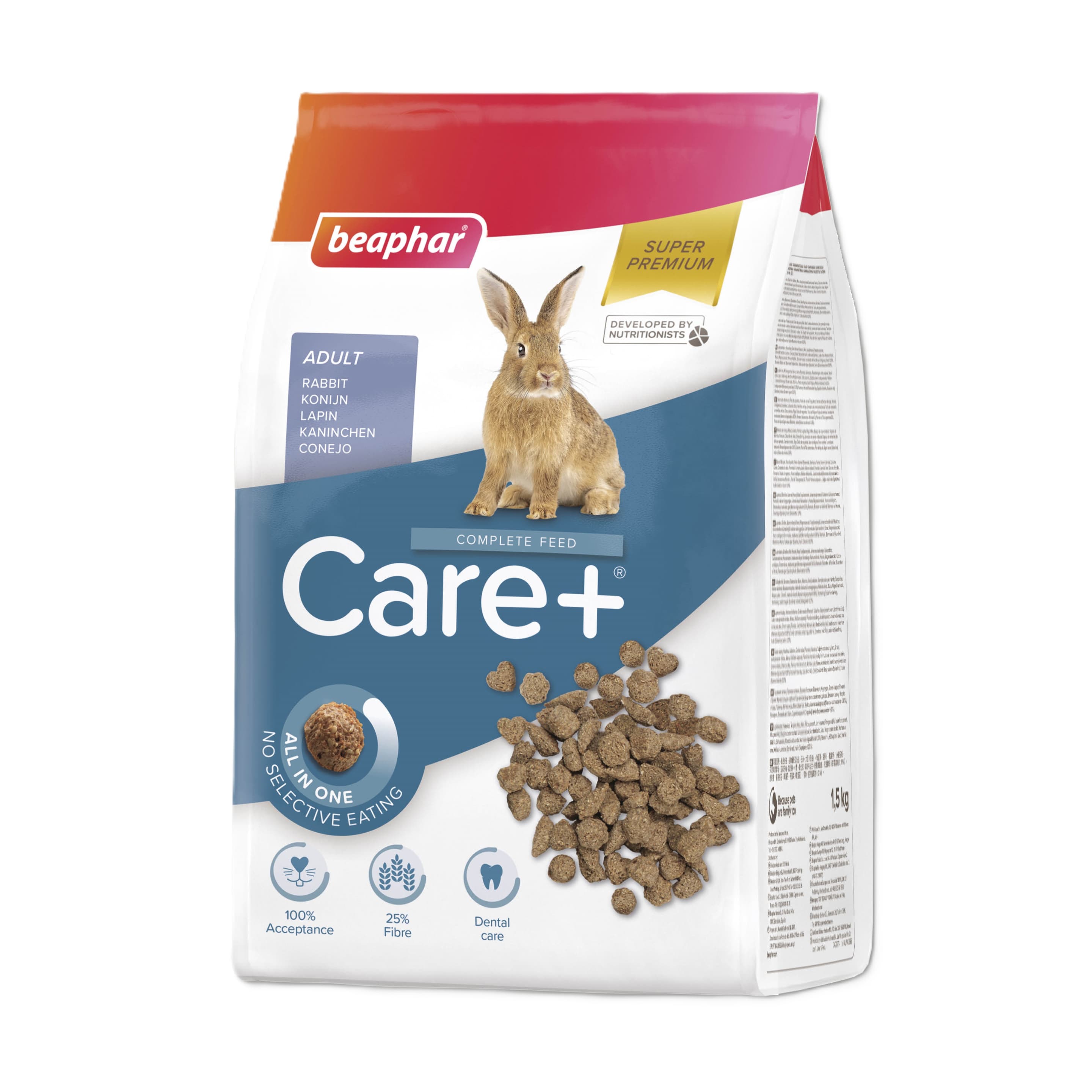 beaphar Nagerfutter Care+ Kaninchen 1,5kg