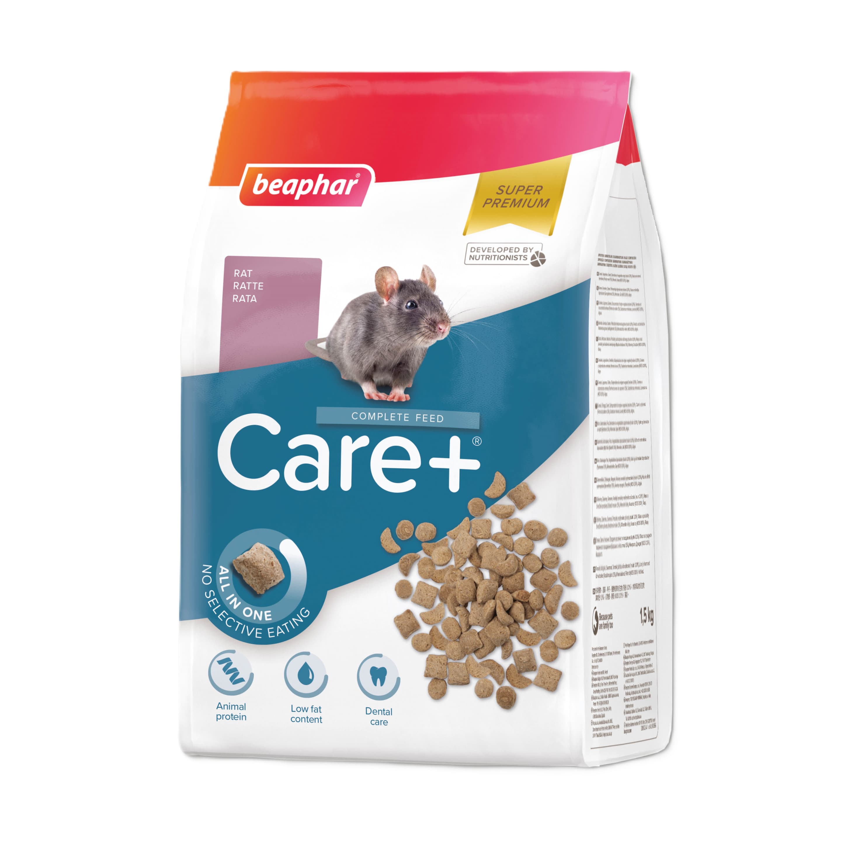 beaphar Nagerfutter Care+ Ratte 1,5kg