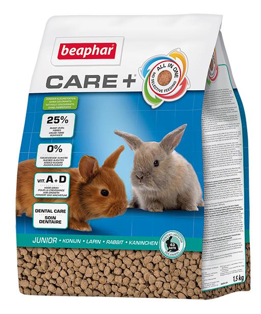beaphar Nagerfutter Care+ Kaninchen Junior 1,5kg