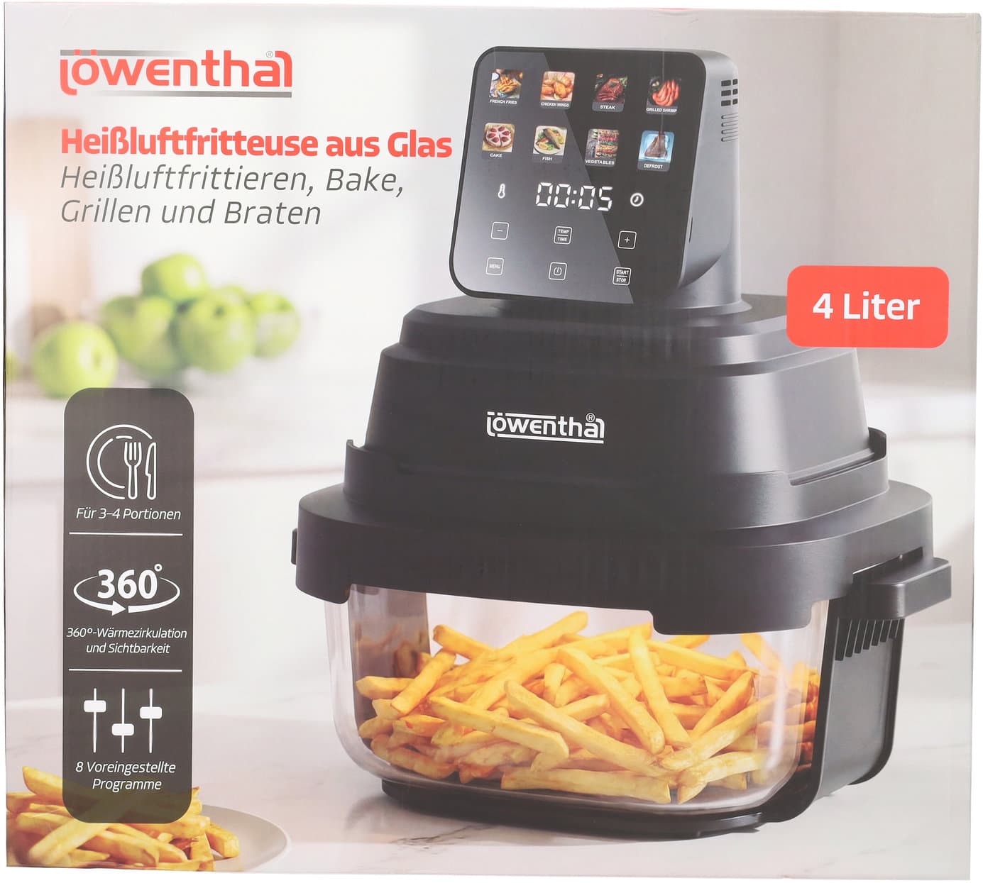 Löwenthal 4in1 Tragbarer Air Fryer