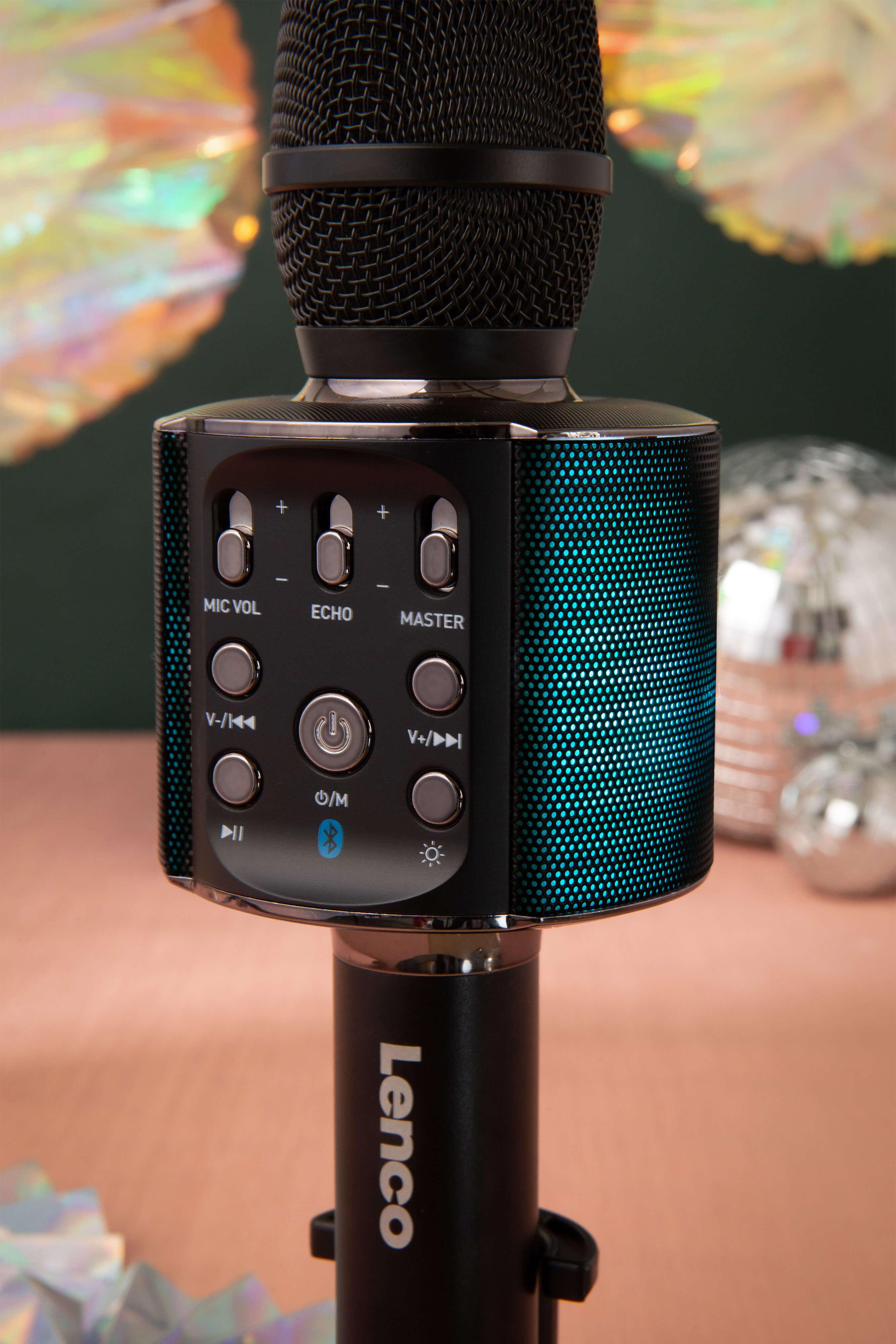 Produktbild Lenco Karaoke-Mikrofon BMC-090BK - schwarz 3 von 15