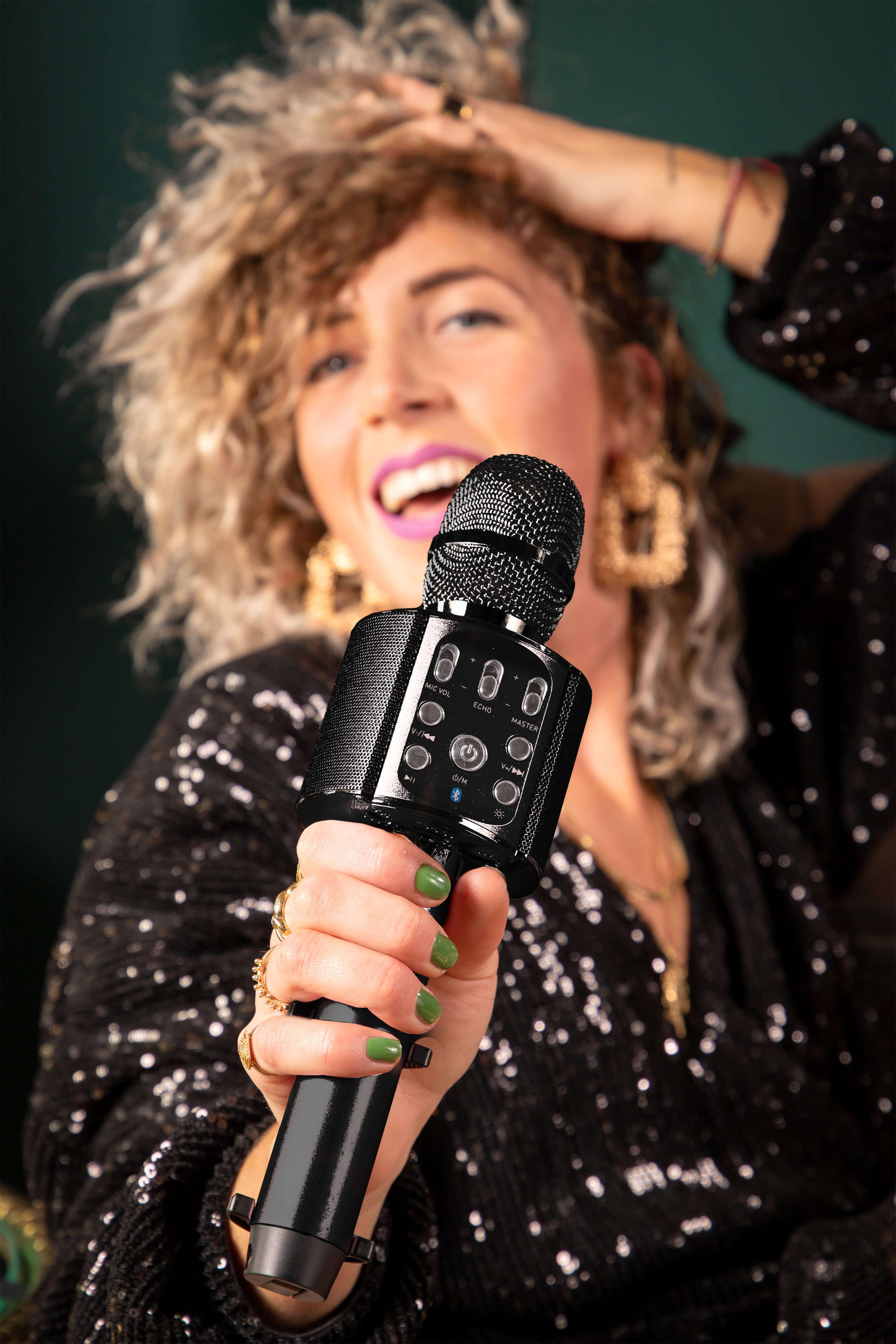Produktbild Lenco Karaoke-Mikrofon BMC-090BK - schwarz 4 von 15