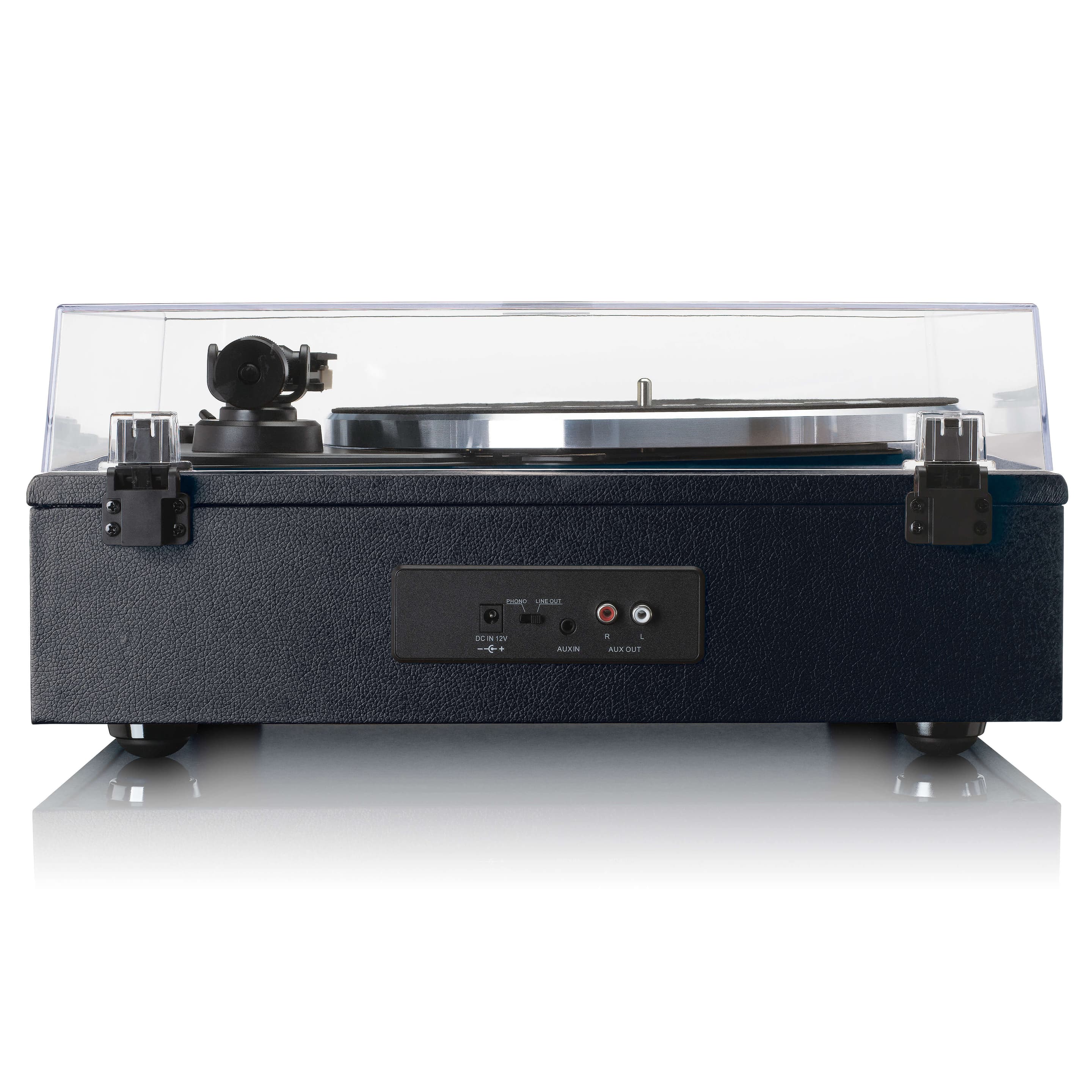 Produktbild Lenco LS-430BK - Plattenspieler mit 4 eingebauten Lautsprechern - 40 Watt RMS - Bluetooth® - Kunstleder Schwarz 10 von 14