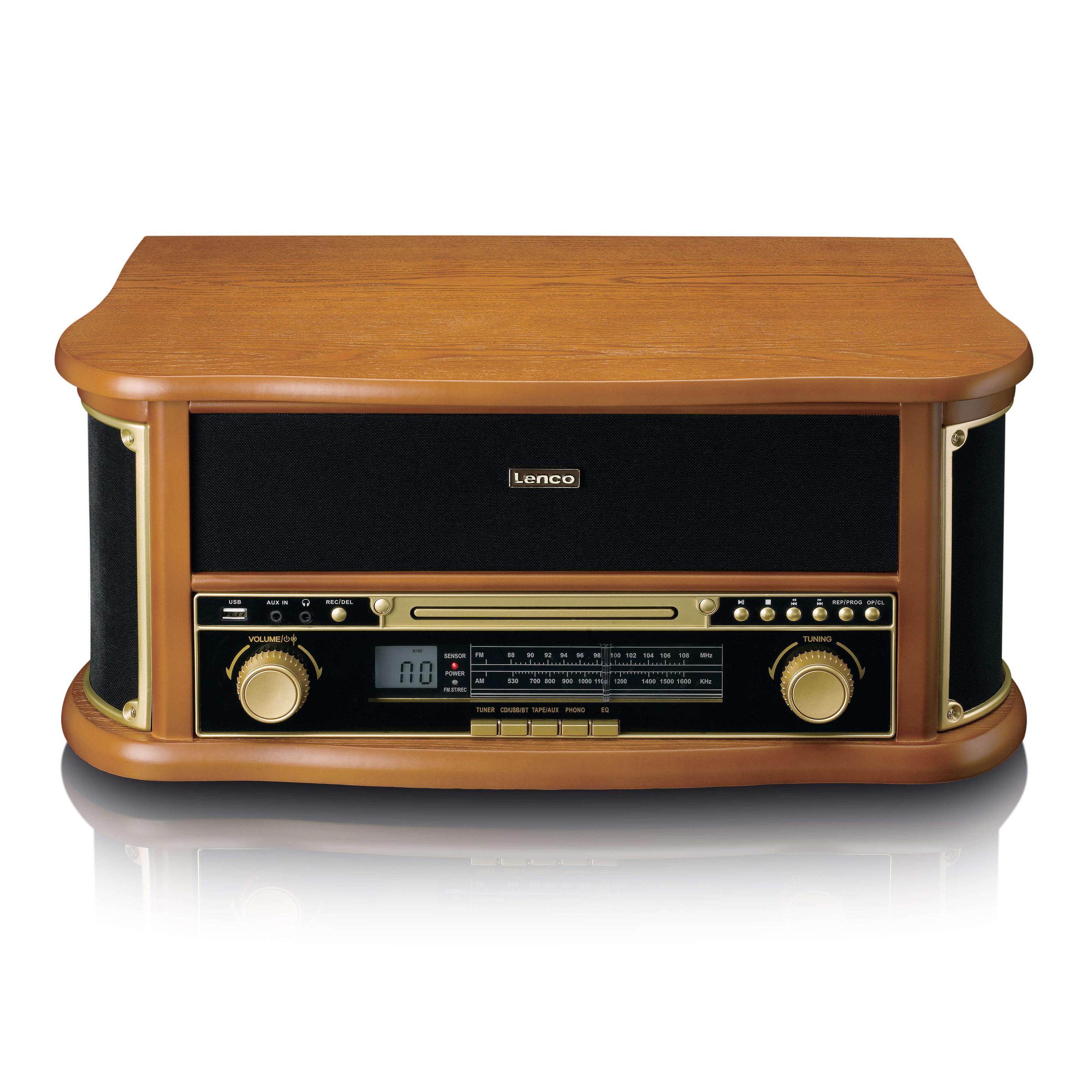 Classic Phono TCD-2551WD - Retro-Design mit Bluetooth® und eingebauten Lautsprechern