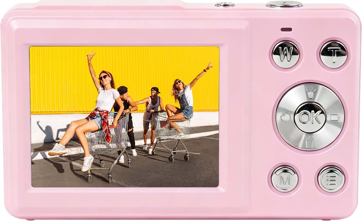 ENTERTAINME Digital Kamera + Frontdisplay pink