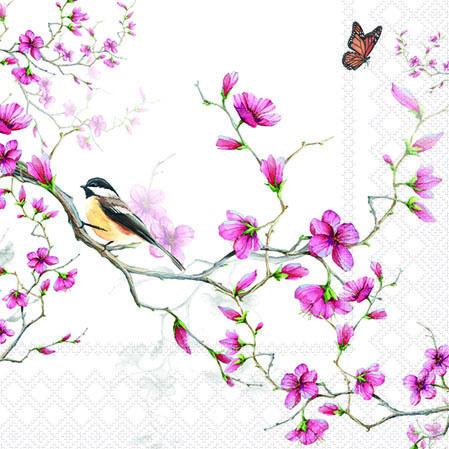 Ambiente Servietten Bird&Blossom 33x33cm