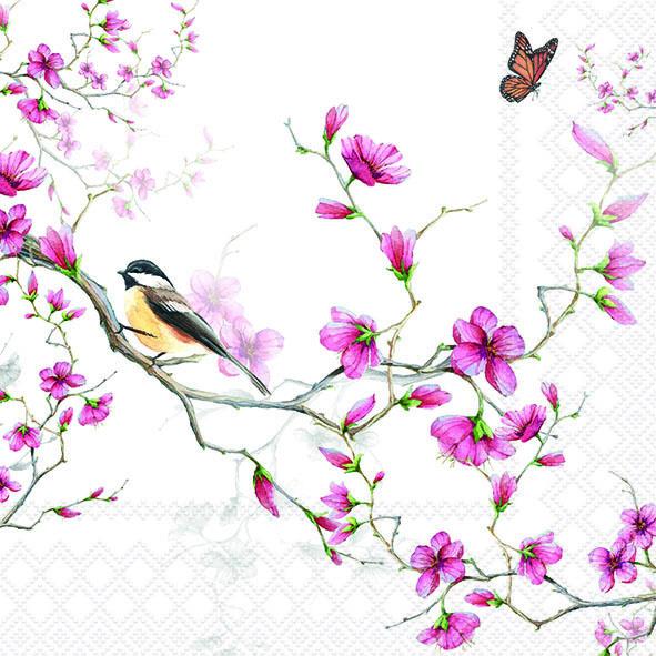Ambiente Servietten Bird&Blossom 24x24cm