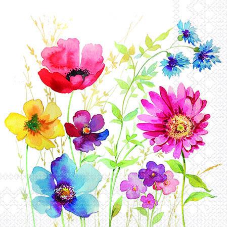 Bella Casa Servietten Aquarell Meadow 25x25cm