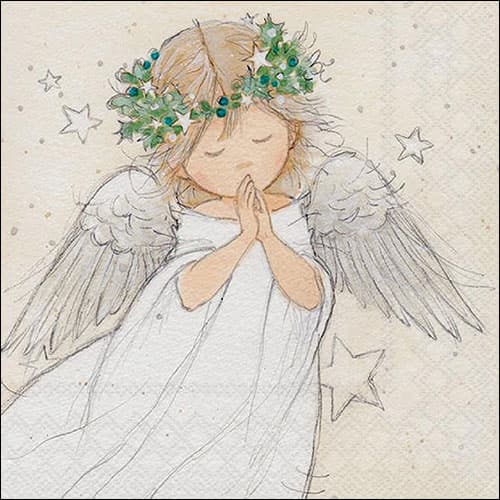 Bella Casa Servietten Praying Angel 33x33cm