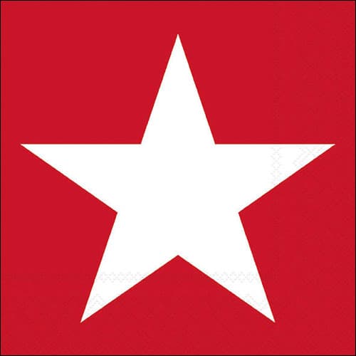 Bella Casa Servietten Star red 33x33cm