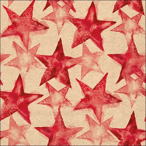 Bella Casa Servietten Stars Red 33x33cm